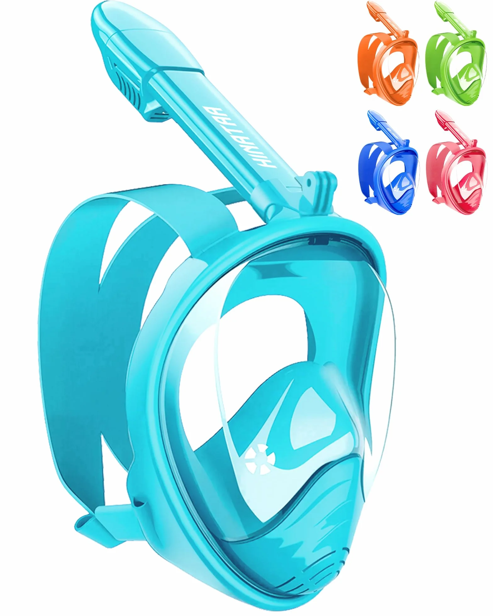 Masque de Plongée Enfant Apnée,Anti-Etouffement Masque Plongée Intégral,180°Anti-Buée Anti-Fuite Masque Snorkeling,Lunettes Plongée Débutants 4-12Ans Fille Garçon