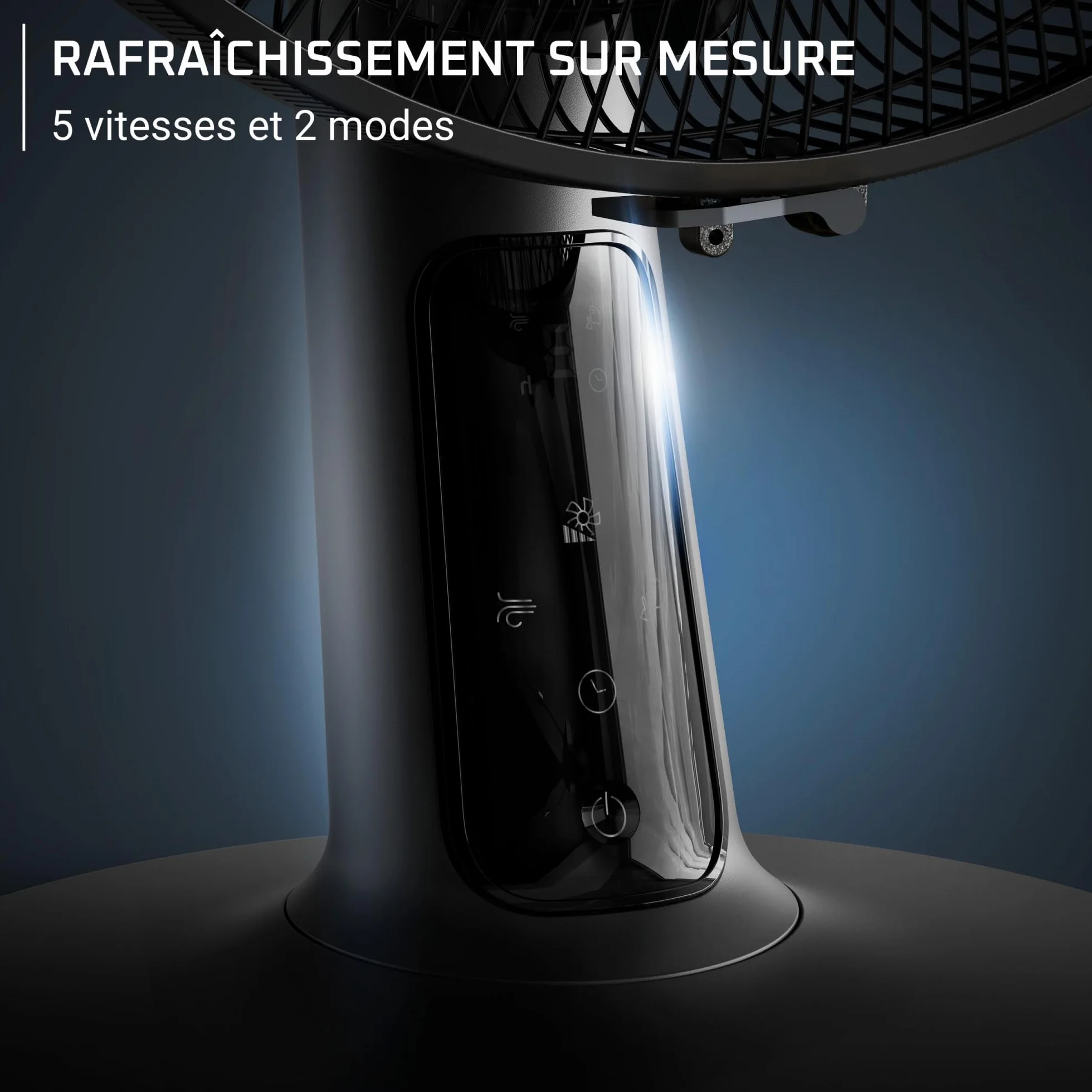 Rowenta Turbo Silence Extreme+ ventilateur de table 32 dB débit d'air 7,5 m 5 vitesses 2 modes automatiques oscillation 120° télécommande minuterie 8 h VU2750F0