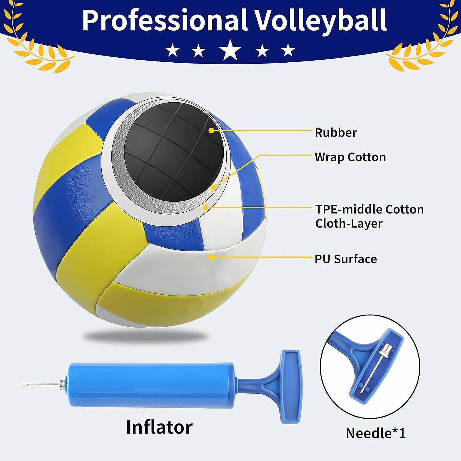 Filet de Badminton Volley-Ball Portable Réglable en Hauteur 9.75M x 0.91M Extérieurs