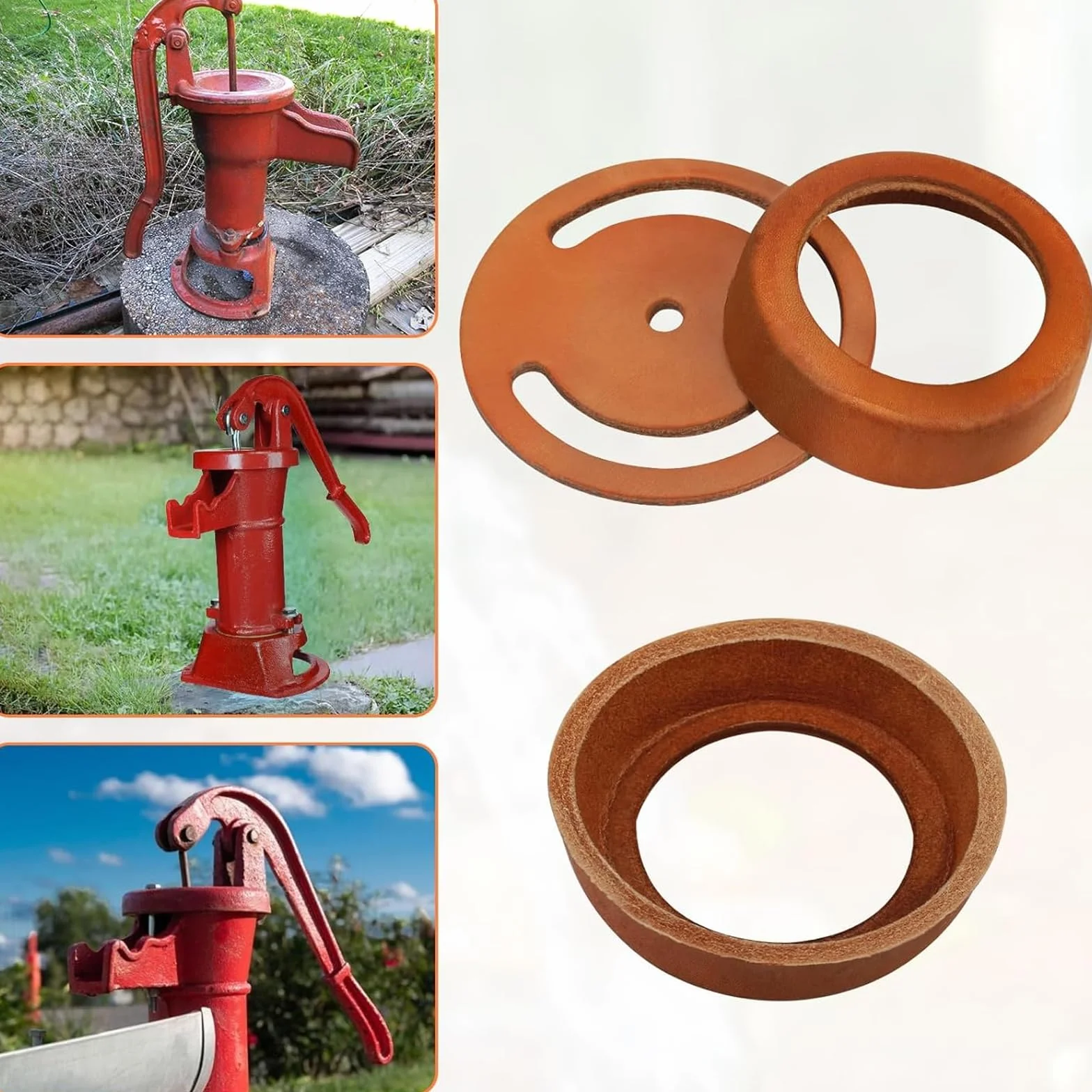 Pièces de rechange pompes à carafe, valves inférieures, gobelets cuir pour pompes à main réparation