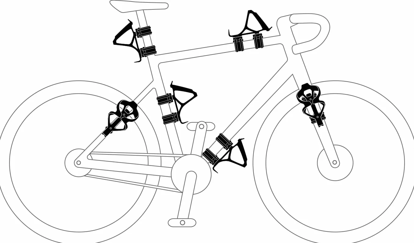 ZEFAL Gizmo Support Adaptateur Porte Bidon Velo Universel Noir