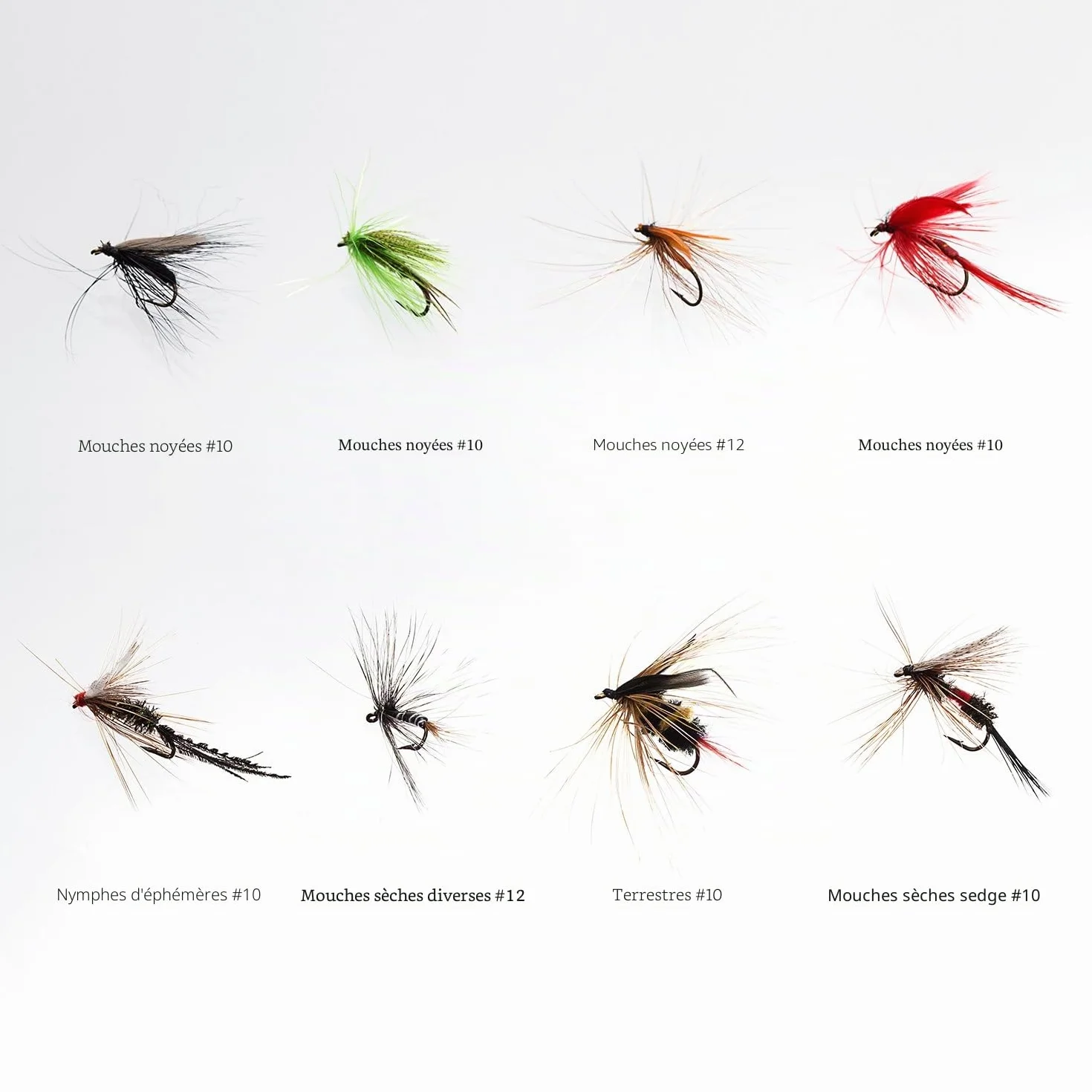 BASSDASH Ensemble de Mouches de pêche à la Mouche Pêche à l'achigan à Grande Bouche avec boîte à Mouches, avec Mouches sèches/Mouches noyées, nymphes, banderoles, Poppers