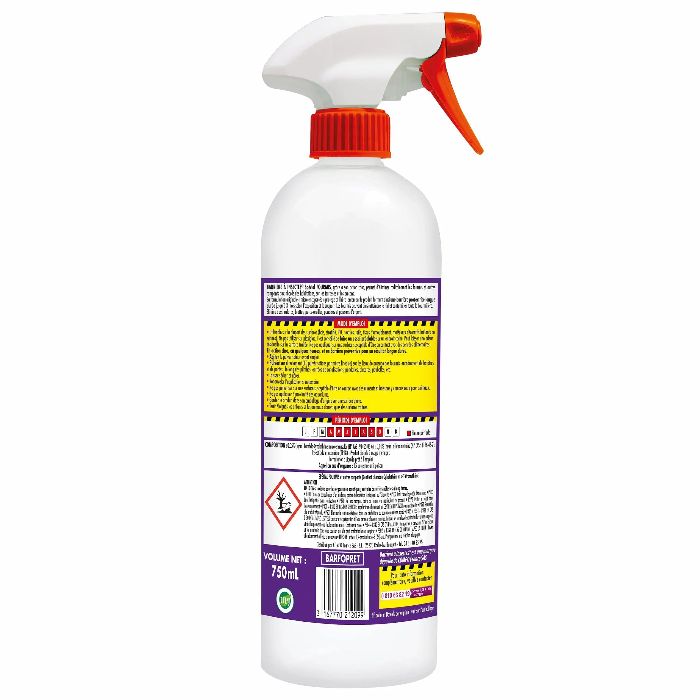 BARRIERE A INSECTES Spécial Fourmis 750 ml BARFOPRET