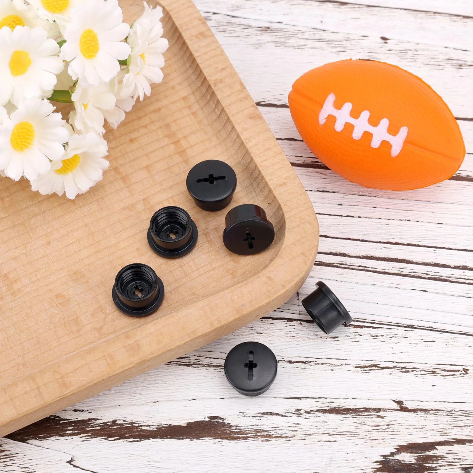 Vis de Valve de Vessie pour Riddell Speedflex et Speed Icon, Vis Valve Vessie Plastique pour Casque Football Bouchons Valve Pratiques pour Casques Rugby pour Adultes et Jeunes(Noir)