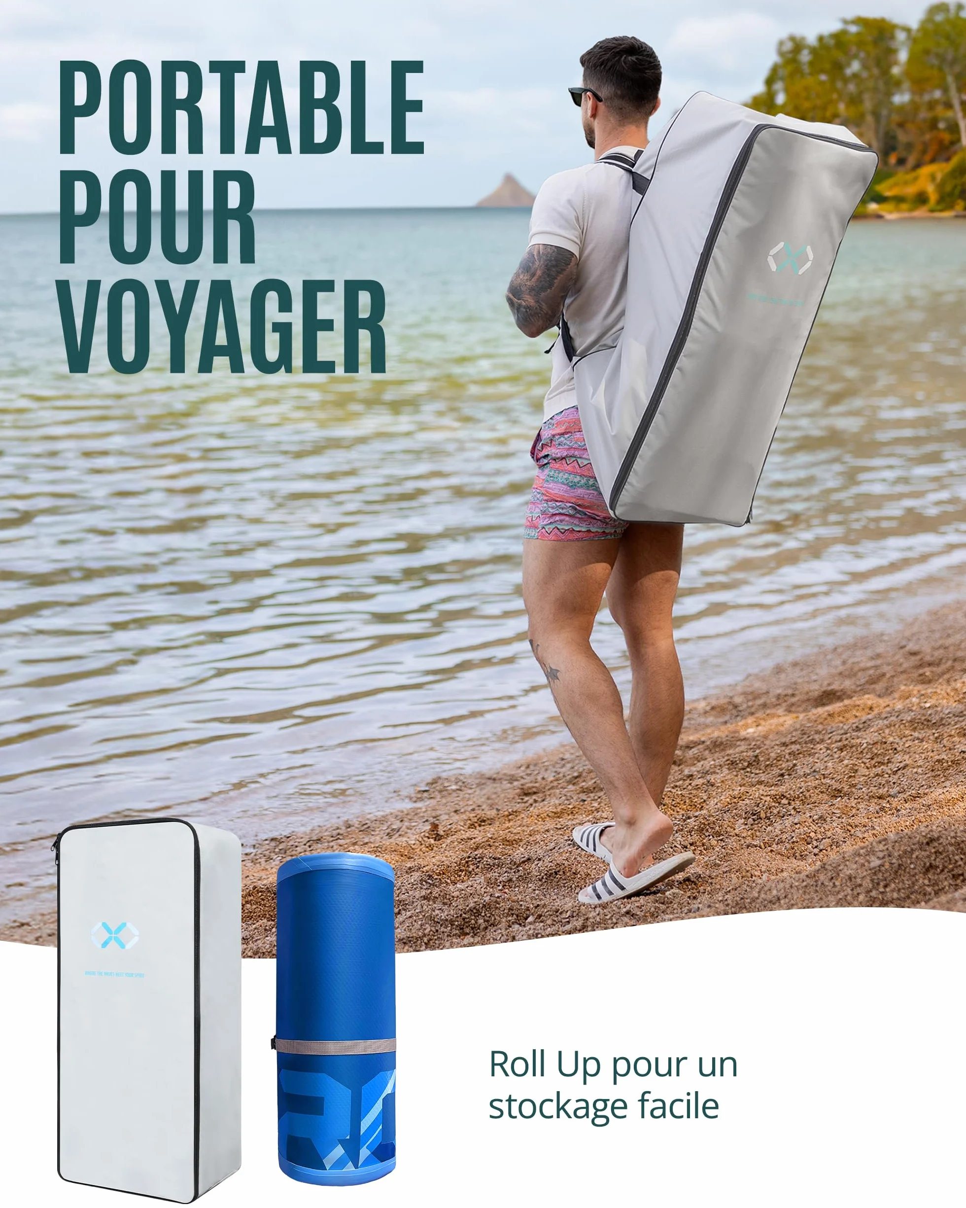ZLX Paddle Gonflable 350 x 89 cm Extra Large Sup | Planche Stable Antidérapante, Aileron Amélioré, Accessoires Premium, Sac & Pompe Haute Pression, pour Adultes Tous Niveaux avec Siège Gonflable