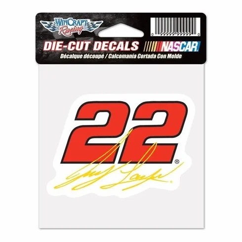 Wincraft NASCARღ Joey Logano 4x4 Perfect Cut Color Decal, Taille Unique, Couleur de l'équipe