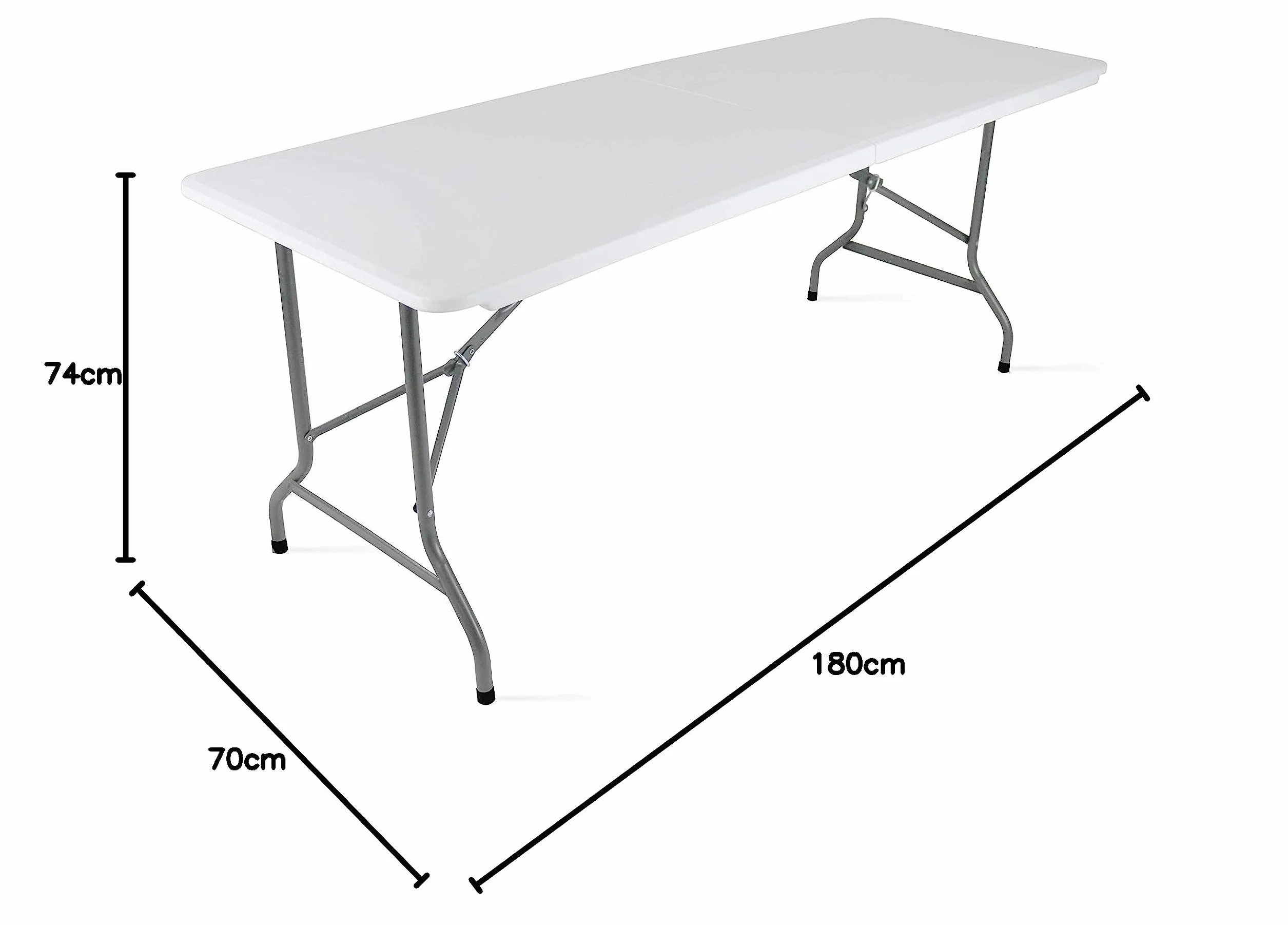 MobEventPro Stół Pliant Camping 180x70x74 cm Biały
