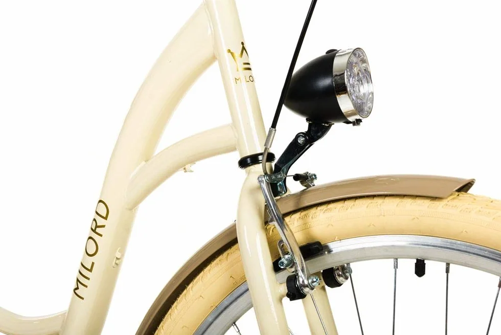 MILORD Vélo Confort Brun 28 Pouces 1 Vitesse Panier Porte-Bagages arrière