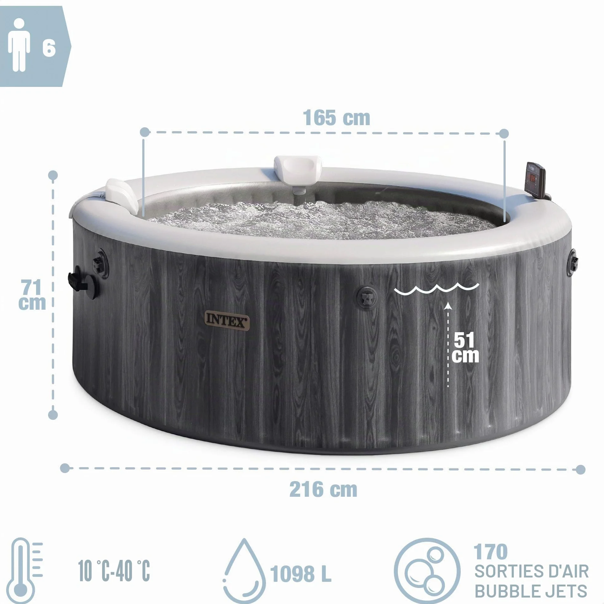 Intex Pure Spa Baltik 6 Places 28442NP