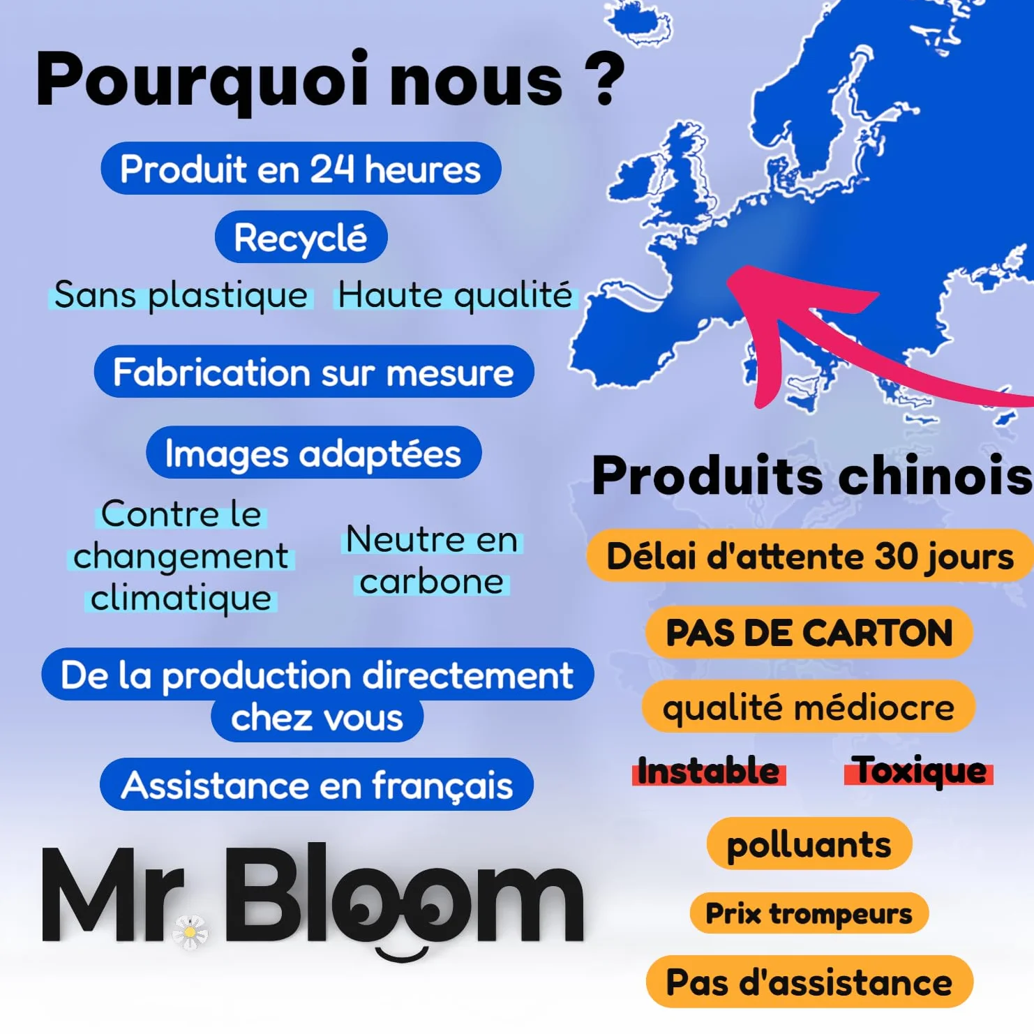 Mr. Bloom Silhouette Carton Grandeur Nature Personnalisable Figurine en Carton Fabriqué dans l'UE