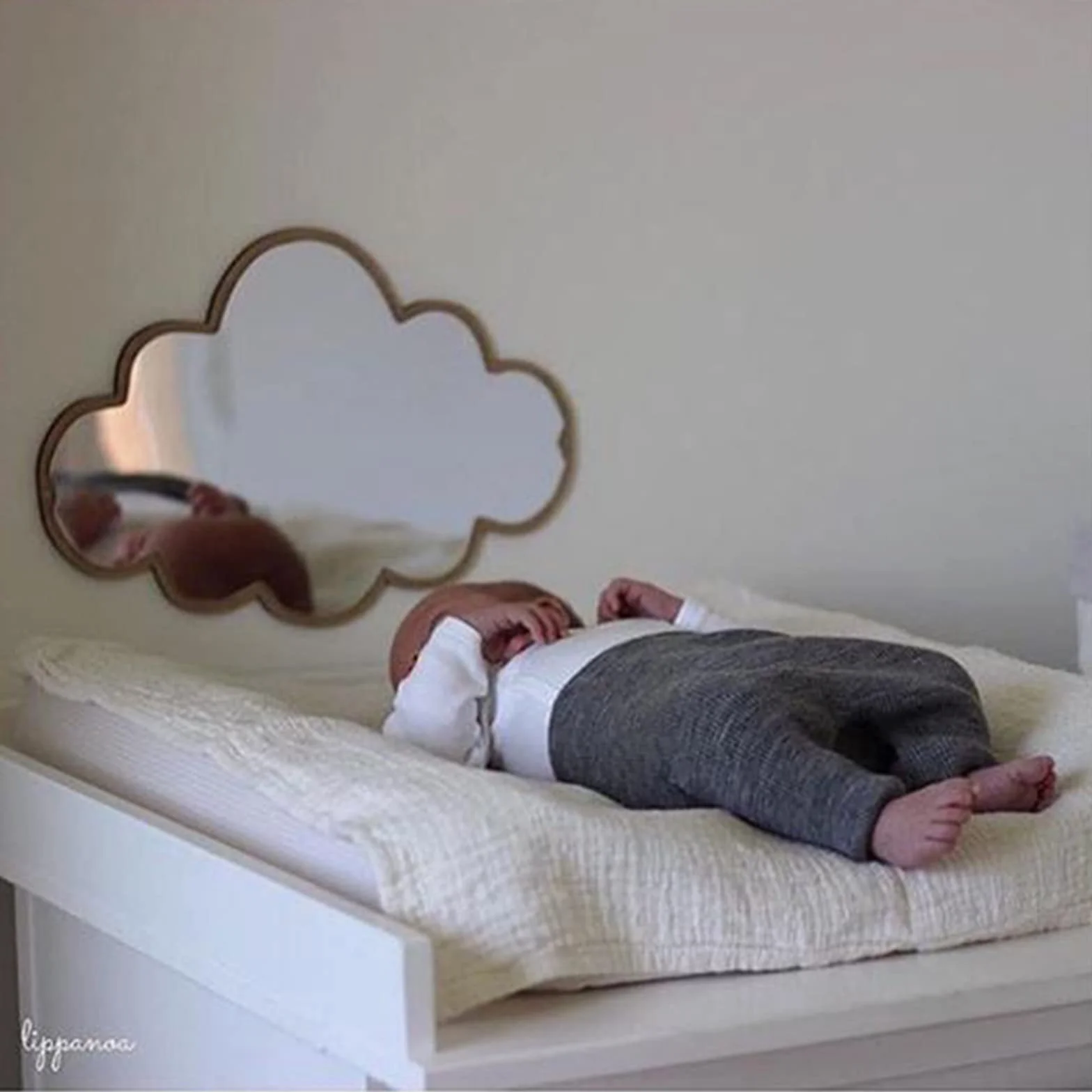 Miroir mural créatif acrylique dessin animé décoration chambre enfant nuage