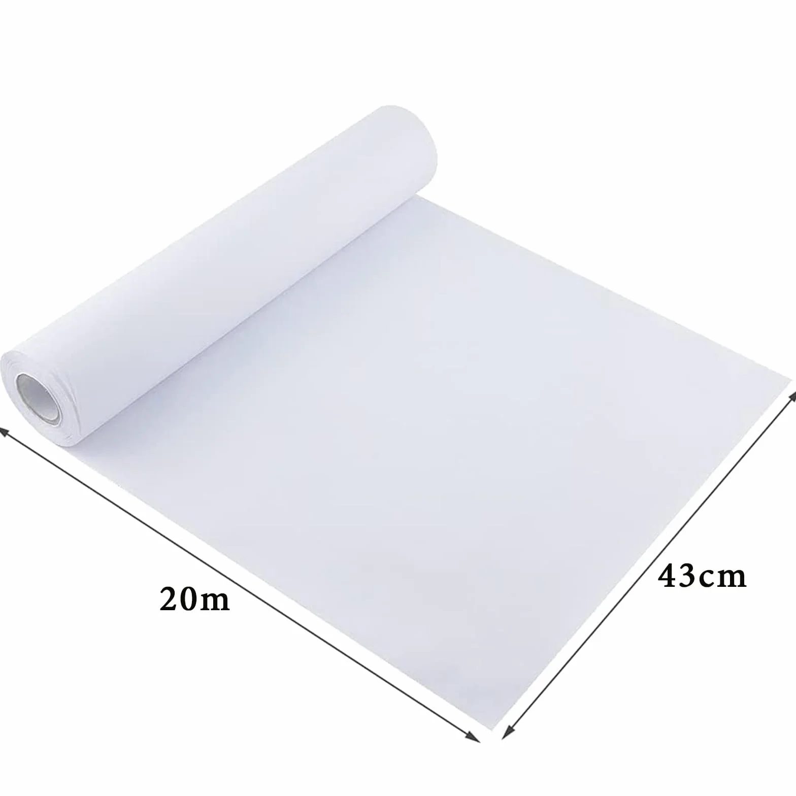 PALUDO Rouleau de Papier à Dessin Blanc 43 cm x 20M 80 g/m² pour Peinture Croquis