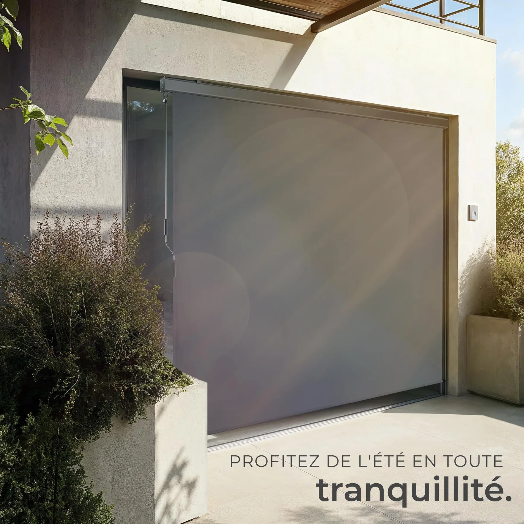 Store Vertical Enroulable Brise Soleil avec Manivelle Acier laqué époxy Gris foncé 200 x 250 cm