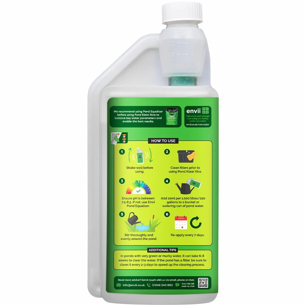 Envii Pond Klear Xtra Clarificateur d'Eau de Bassin 100 000 L