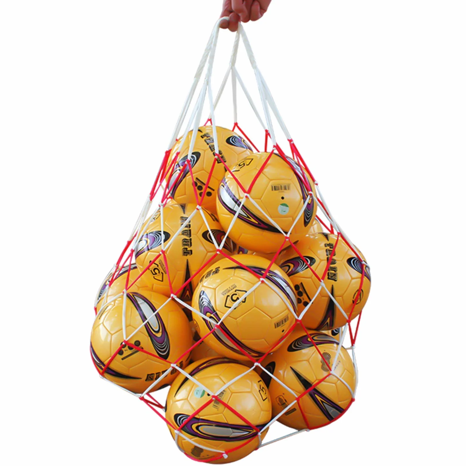 2Pcs Sac Filet de Ballon,Sac de Balles Filet,Polyester Pliant Rangement Durable Réutilisable Multifonction pour Le Football,Basketball,Rugby Ball,Volley-Ball,Handball,Le Tennis.