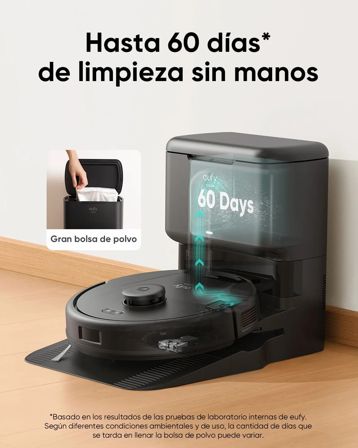 eufy L60 Ses Aspirateur Robot 2 en 1 5000 Pa Navigation Laser iPath Reconditionné