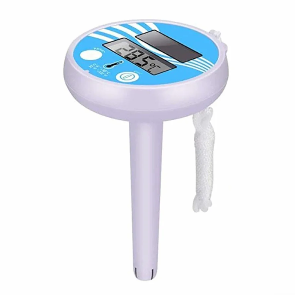Thermomètre de piscine solaire grand écran intérieur/extérieur