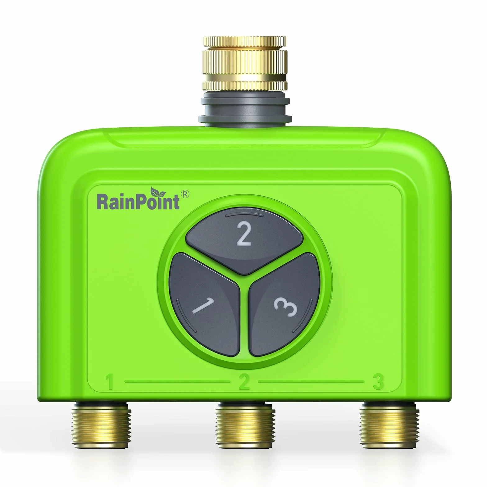 RAINPOINT Programmateur Arrosage WiFi 3 Zones sans Hub, Connecté, Entrée en Laiton, Contrôle App et Vocal, Retard Pluie Automatique