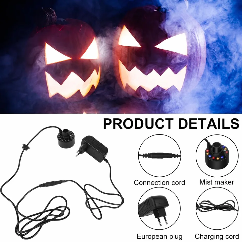 HOTUT Brumisateur Ultrason Halloween LED, Nébuliseur à Ultrasons pour Halloween