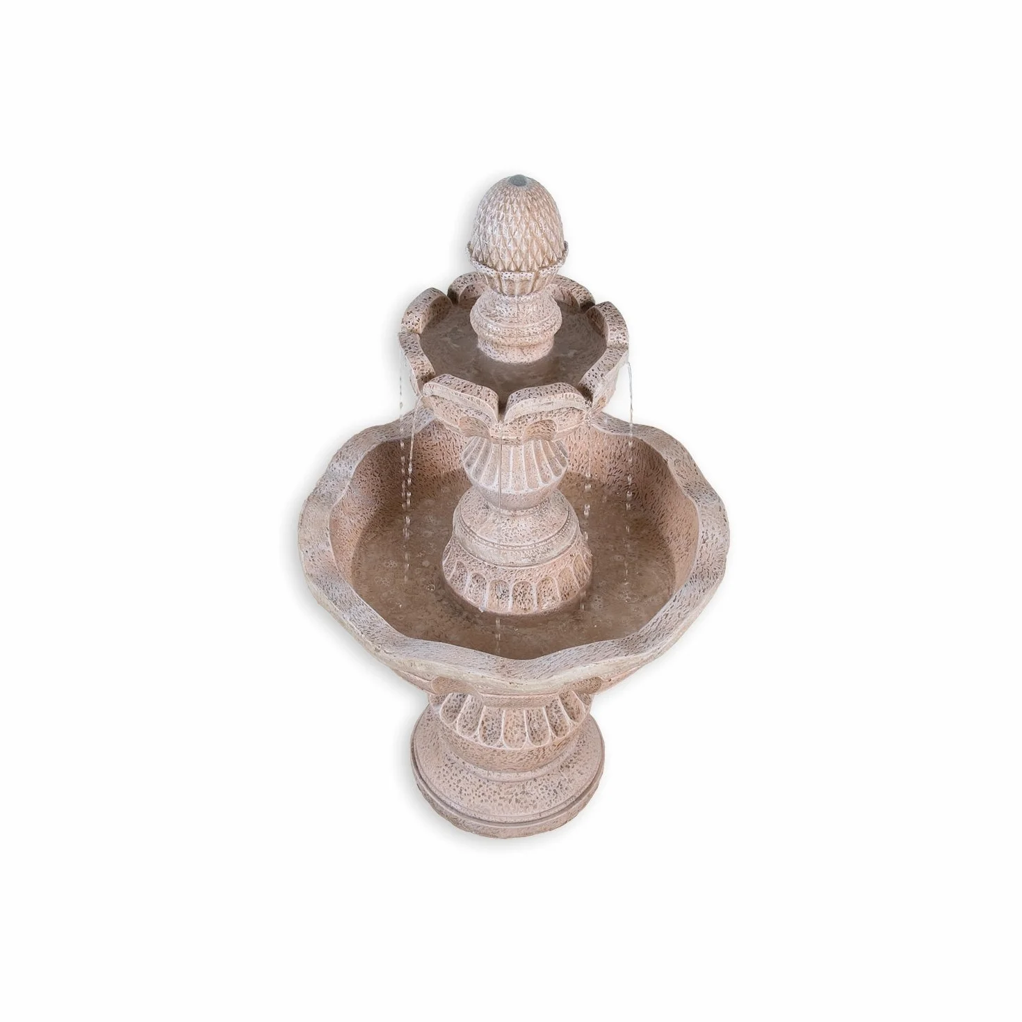 STILISTA Fontaine de Jardin METIS Aspect Pierre 58 x 58 x 102 cm Pompe Incluse