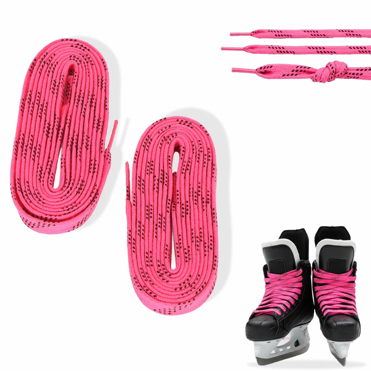 Lacets de Hockey Cirés, Tissés étroitement pour Patins à Roulettes, Imperméables Anti-Neige et Glace