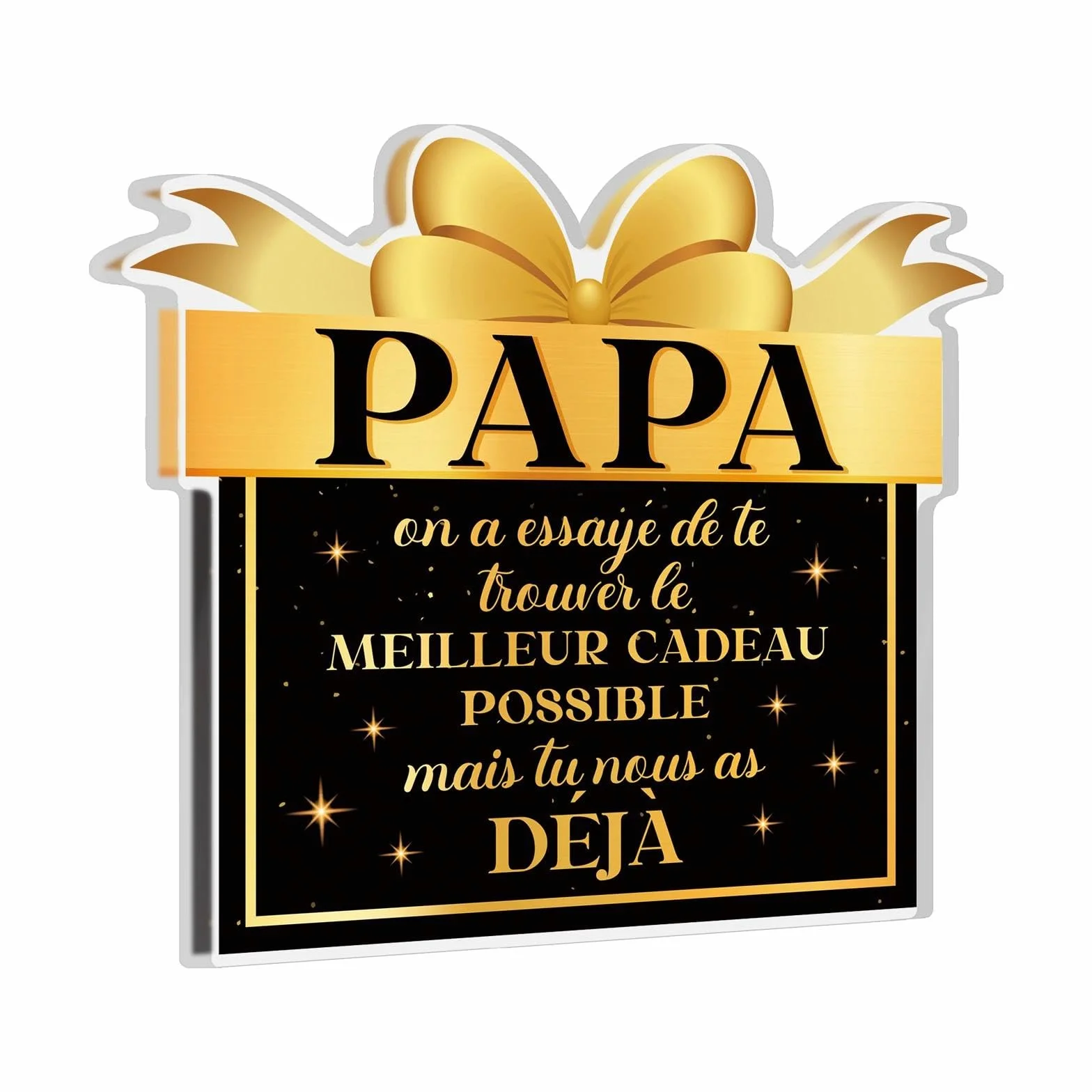 Plaque Acrylique Citation Décoration Bureau Cadeau Fête des Pères
