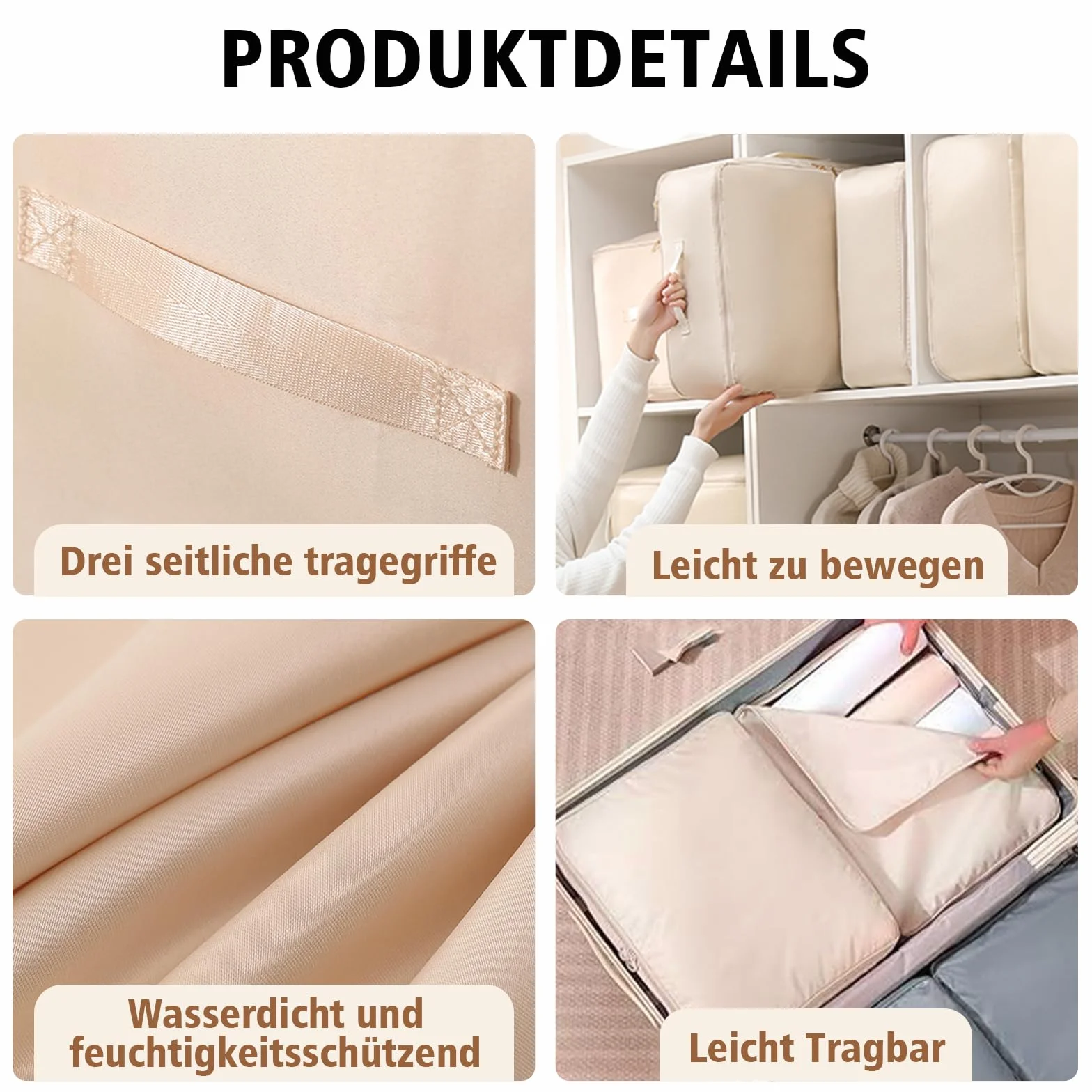 FIVAVA Organisateur d'Auto-Compression Ultra peu Encombrant,Sacs de Rangement Compressible pour Couettes et Vêtements,Sac de Compression Voyage (Gris,L+XL)