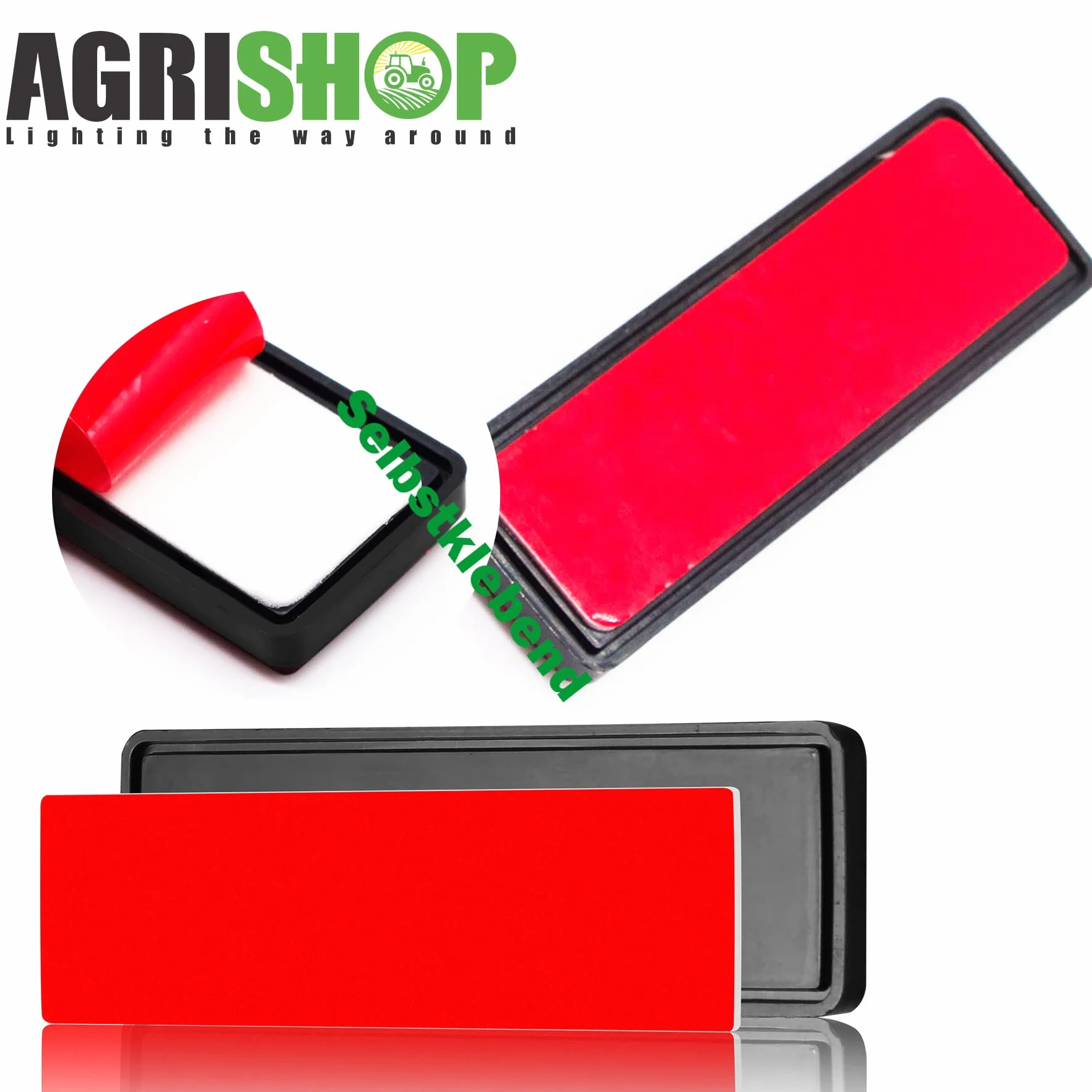 2X Catadioptre Blanc Rectangulaire Adhesif Catadioptre pour Vehicule Réflecteur Remorque Signalisation