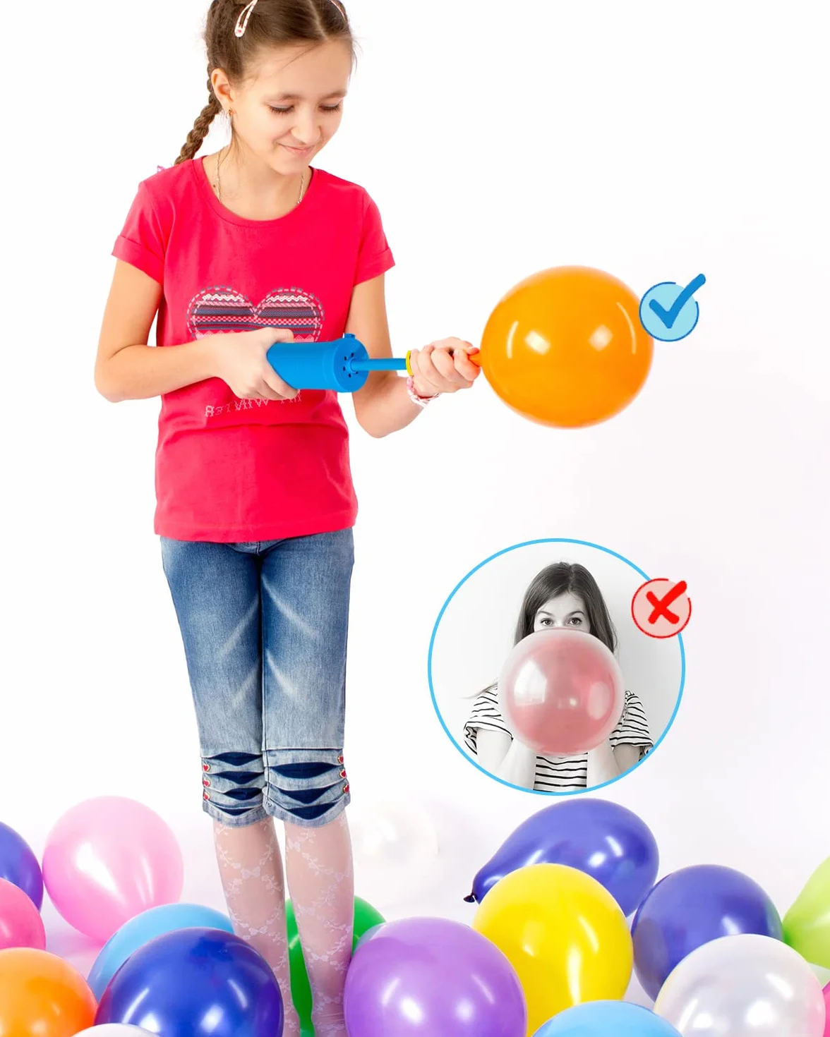 Pompe à Ballon à Main pour Mariage et Décoration d'Anniversaire