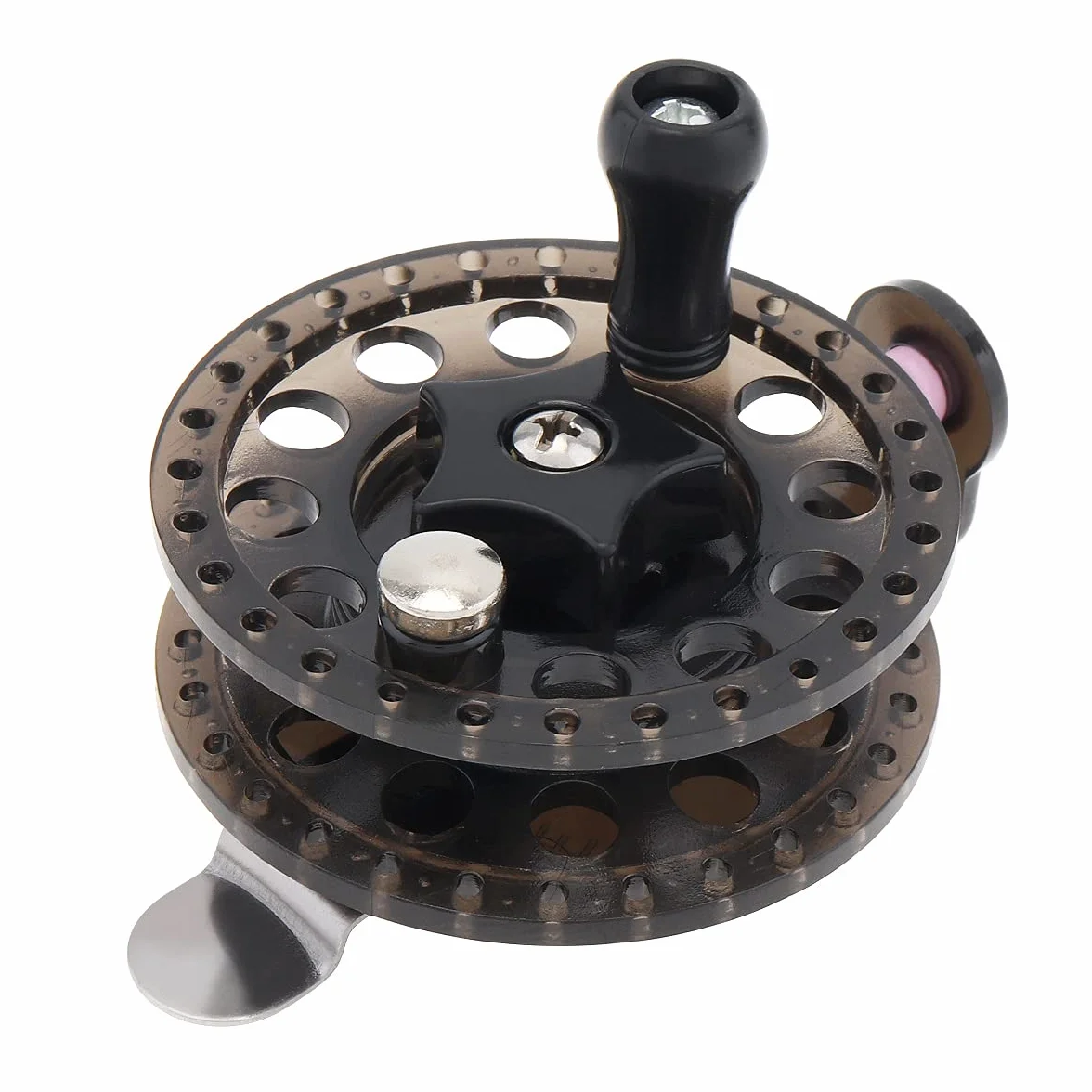 Moulinet de pêche à la mouche, ultra léger, ambidextre, noir, pour la pêche à la mouche en eau douce et salée