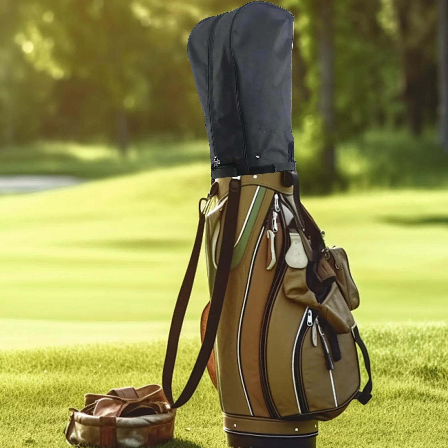 Housse de protection pour sac de golf - Couverture imperméable anti-pluie pour sac de golf, protection résistante aux intempéries | Housse imperméable anti-poussière pour clubs de golf, étui léger de