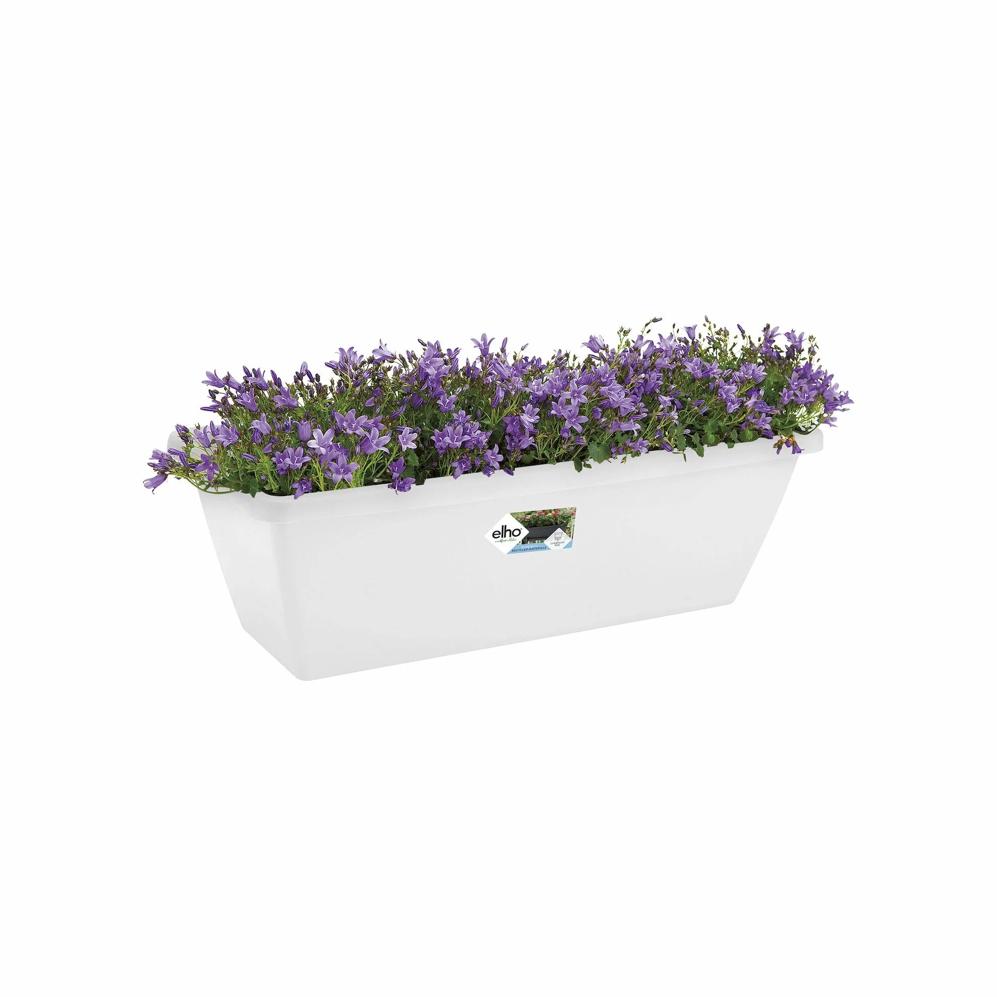 Elho Barcelona Balconnière 50 Planteur Plastique Recyclé Ø 49.8 x H 16.0 cm Blanc