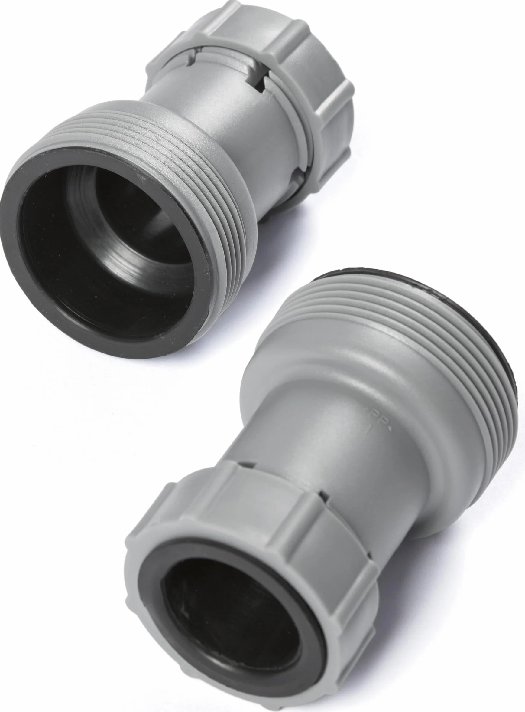 Bestway 58236 Lot de 2 Adaptateurs diamètre 38/32 Filetage Exterieur Gris