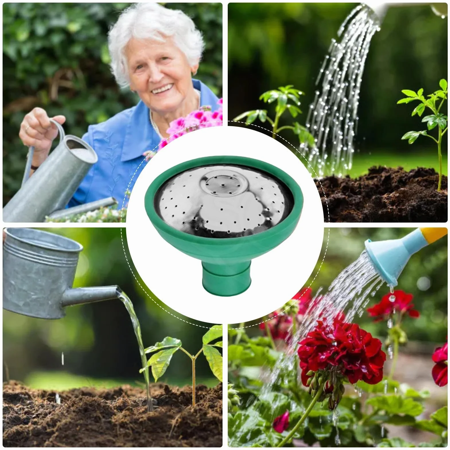 Buse d'Arrosoir en Acier Inoxydable, Tête d'Arrosage Réutilisable pour Jardin