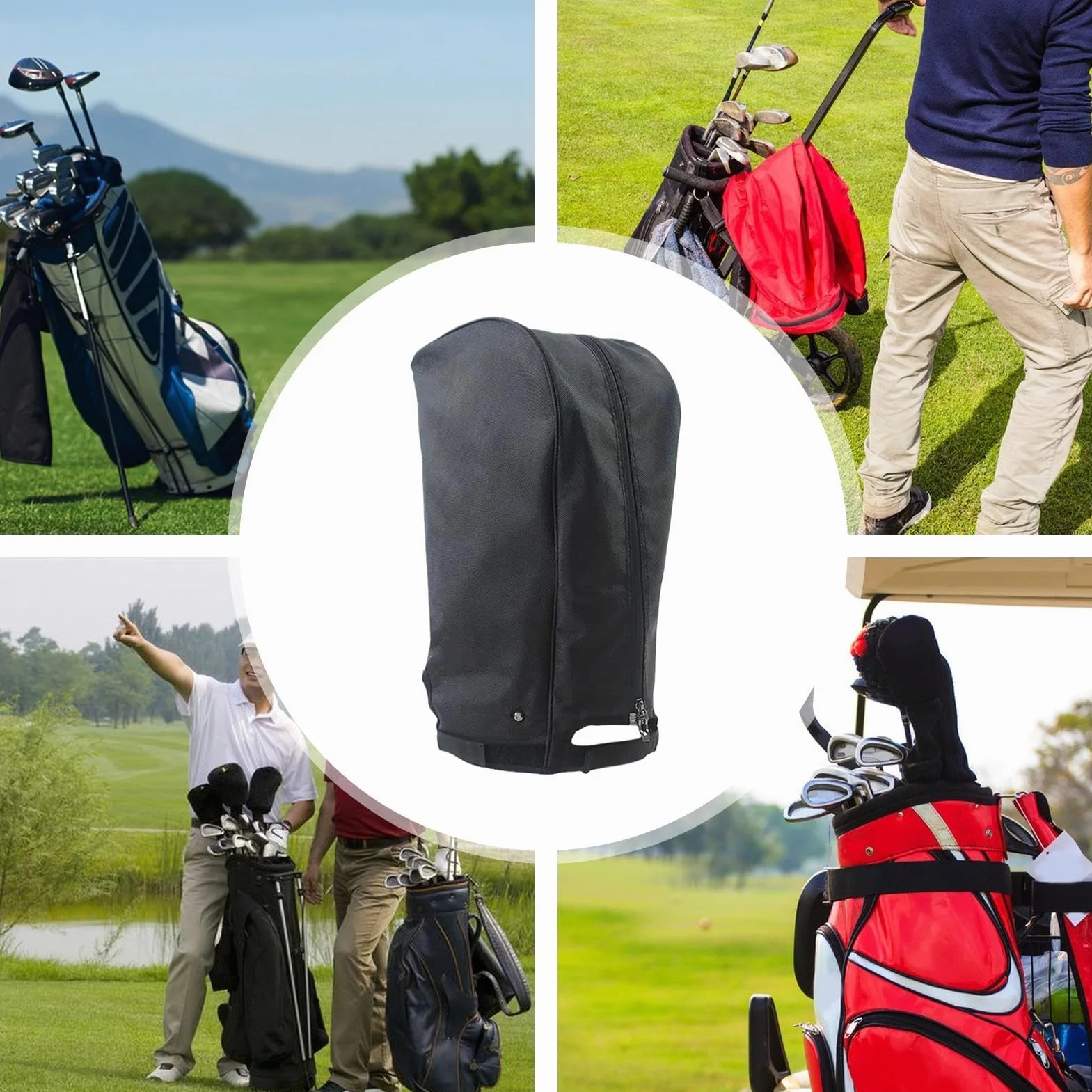 Housse De Pluie Sac De Golf, Capuchon De Pluie Imperméable, Couverture De Sac De Golf, Housse De Pluie Anti-poussière Avec Protection Efficace contre les Intempéries Pour Protéger