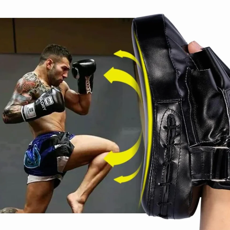 Paire de pattes d'ours pour le kickboxing, le kickboxing, le muay-thai, le karaté, le taekwondo, les arts martiaux - Noir