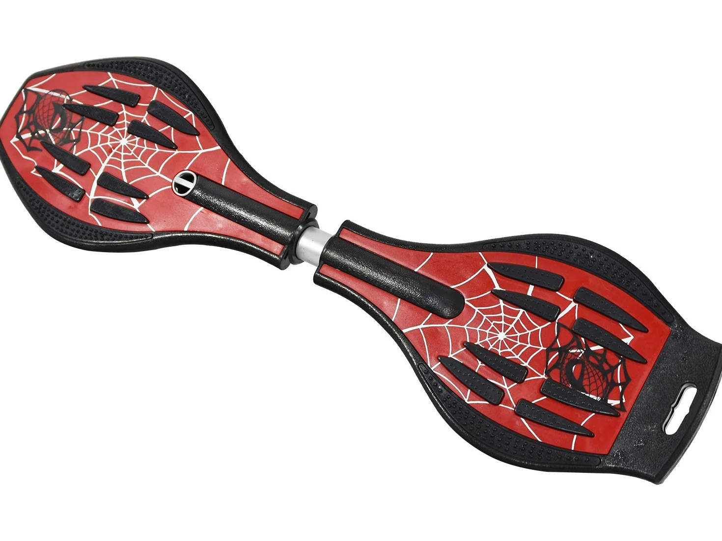 Waveboard PRO XL «Spider-rot», charge max. 95 kg , roues lumineuses et sac inclus - 88 x 23 x 14 cm