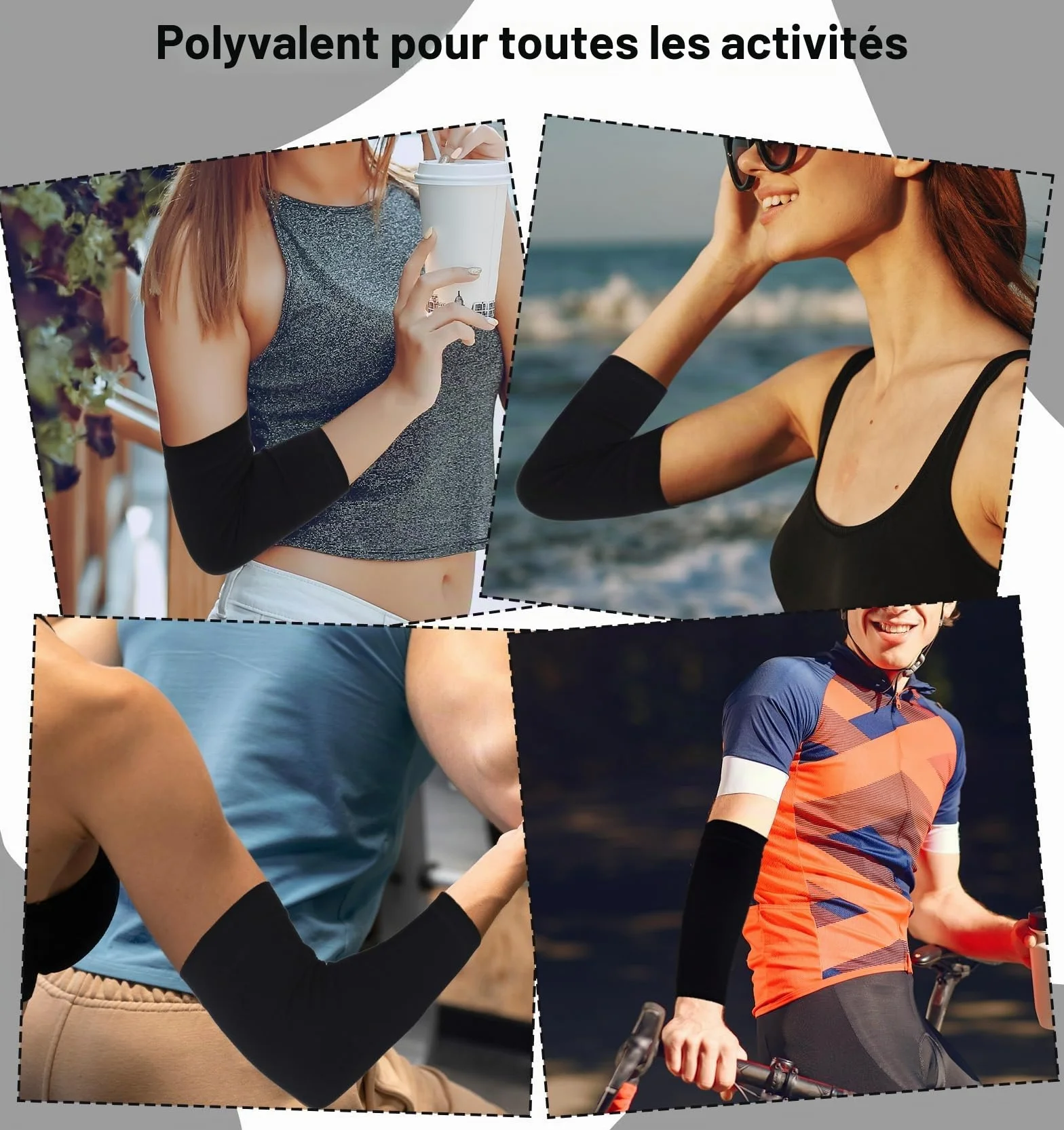 Lot de 3 paires de bandages pour avant-bras, manches de bras avec protection de compression, manches respirantes pour femmes et hommes, protection pour tatouage et sport