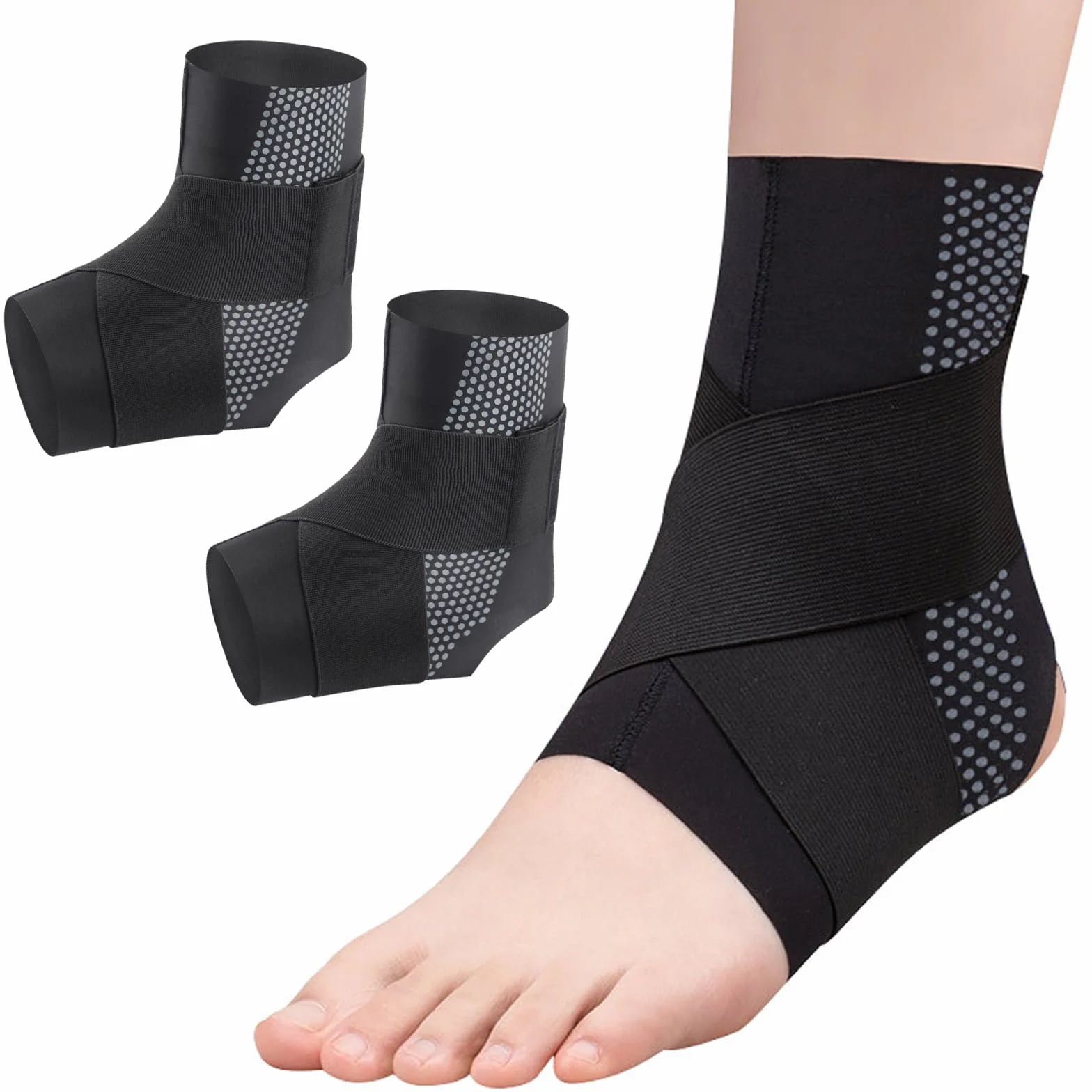Chevillère Entorse,Chevillère de Maintien Sport,Protection Cheville pour Pratique du Sport,Protège Cheville pour Homme et Femme,pour Fasciite Plantaire,Entorse