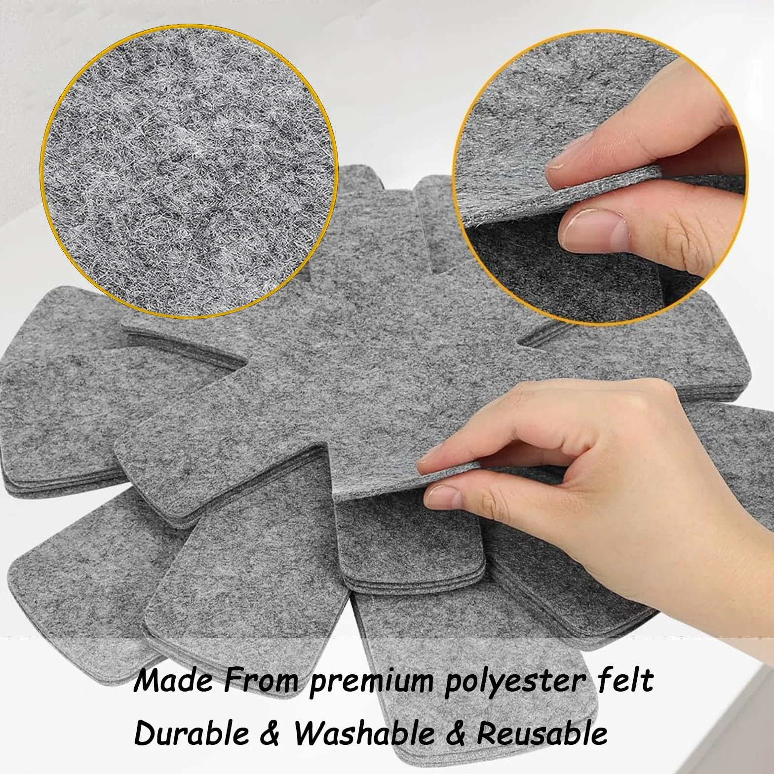 Lot de 10 protège-poêles en Feutre 26 cm Dessous de Plat antidérapants pour poêles Tefal WMF Elo Ustensiles de Cuisine