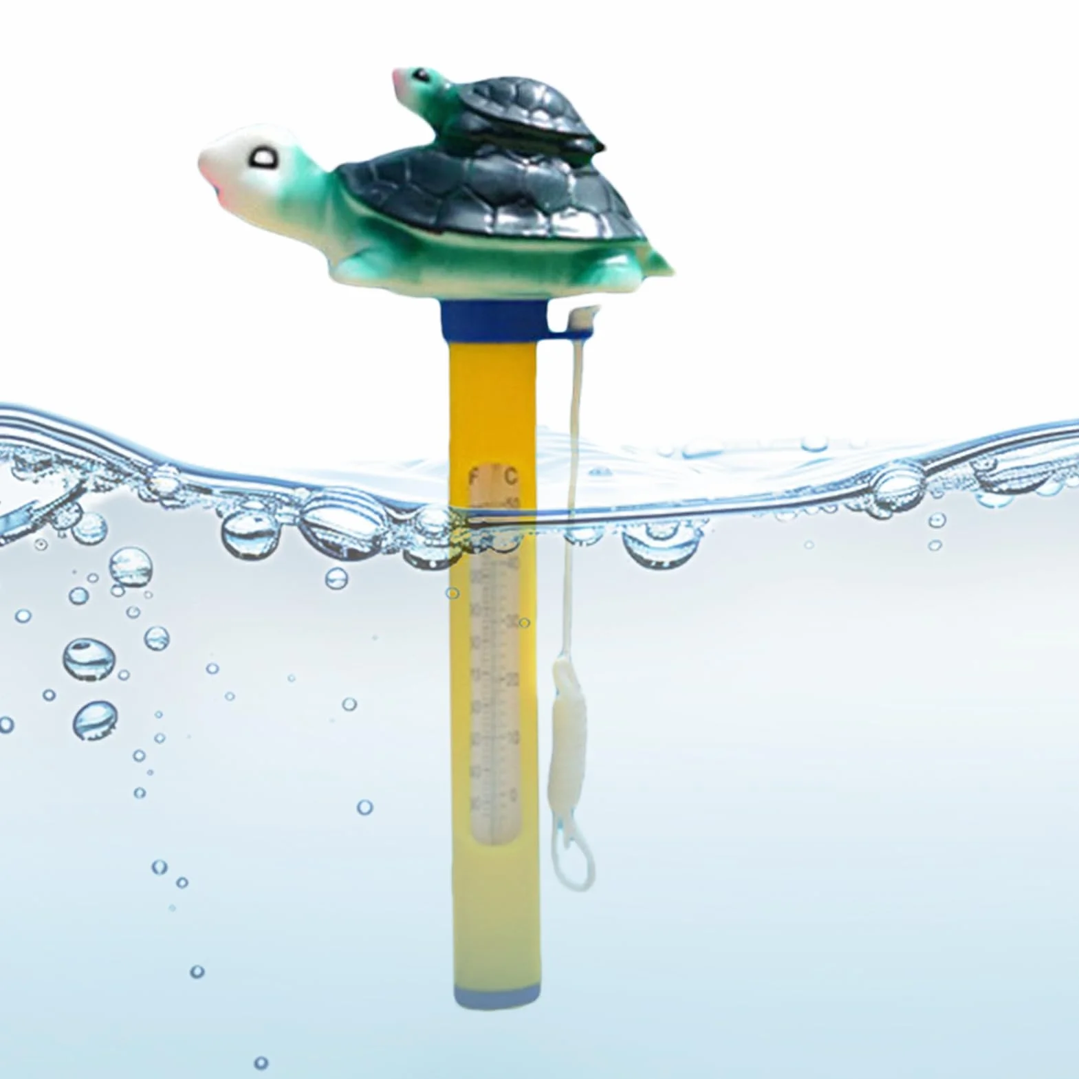 Thermomètre Flottant pour Piscine Moniteur de Température d'Eau avec Corde