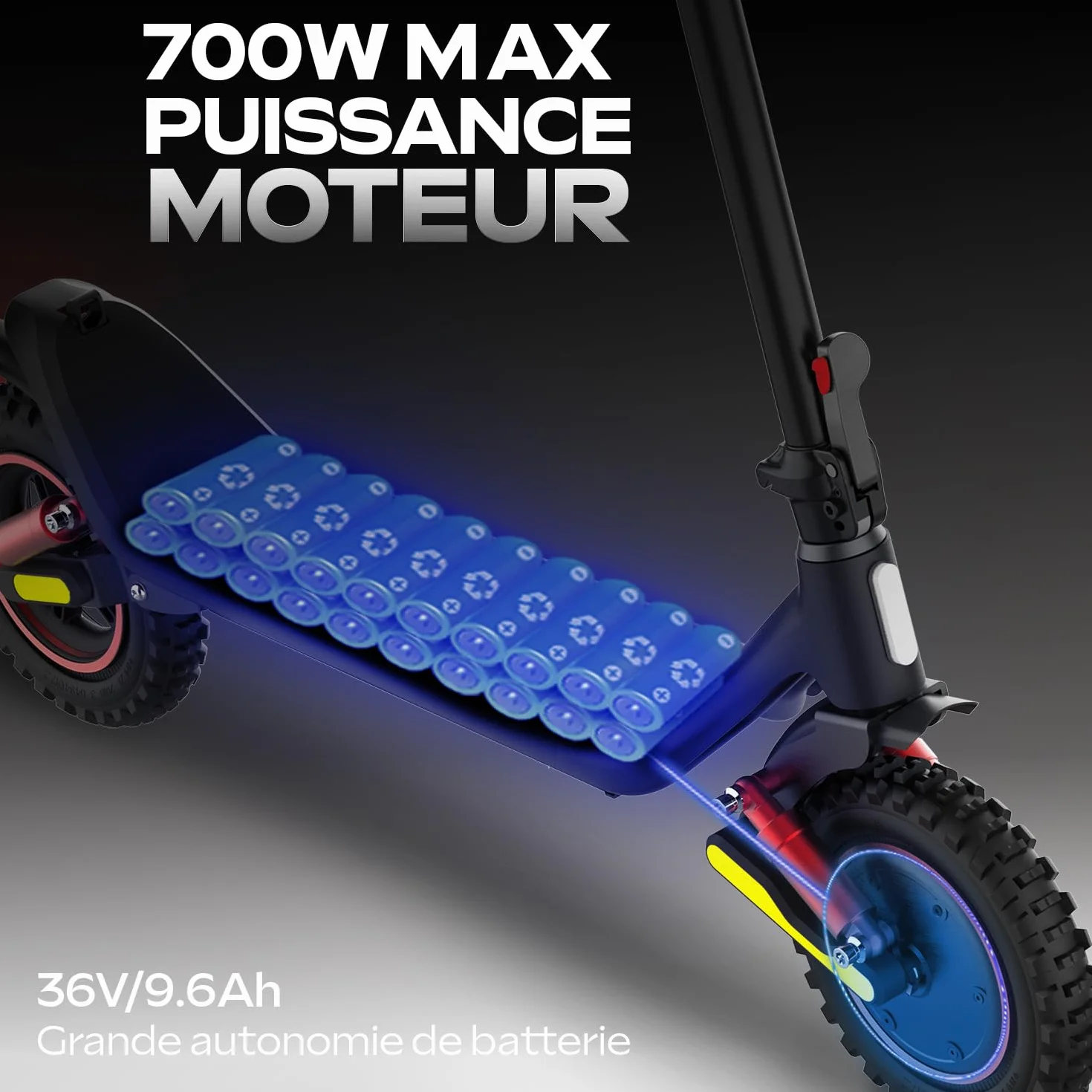 UrbanGlide Trottinette électrique 100 Shark 700W 10Ah Noir