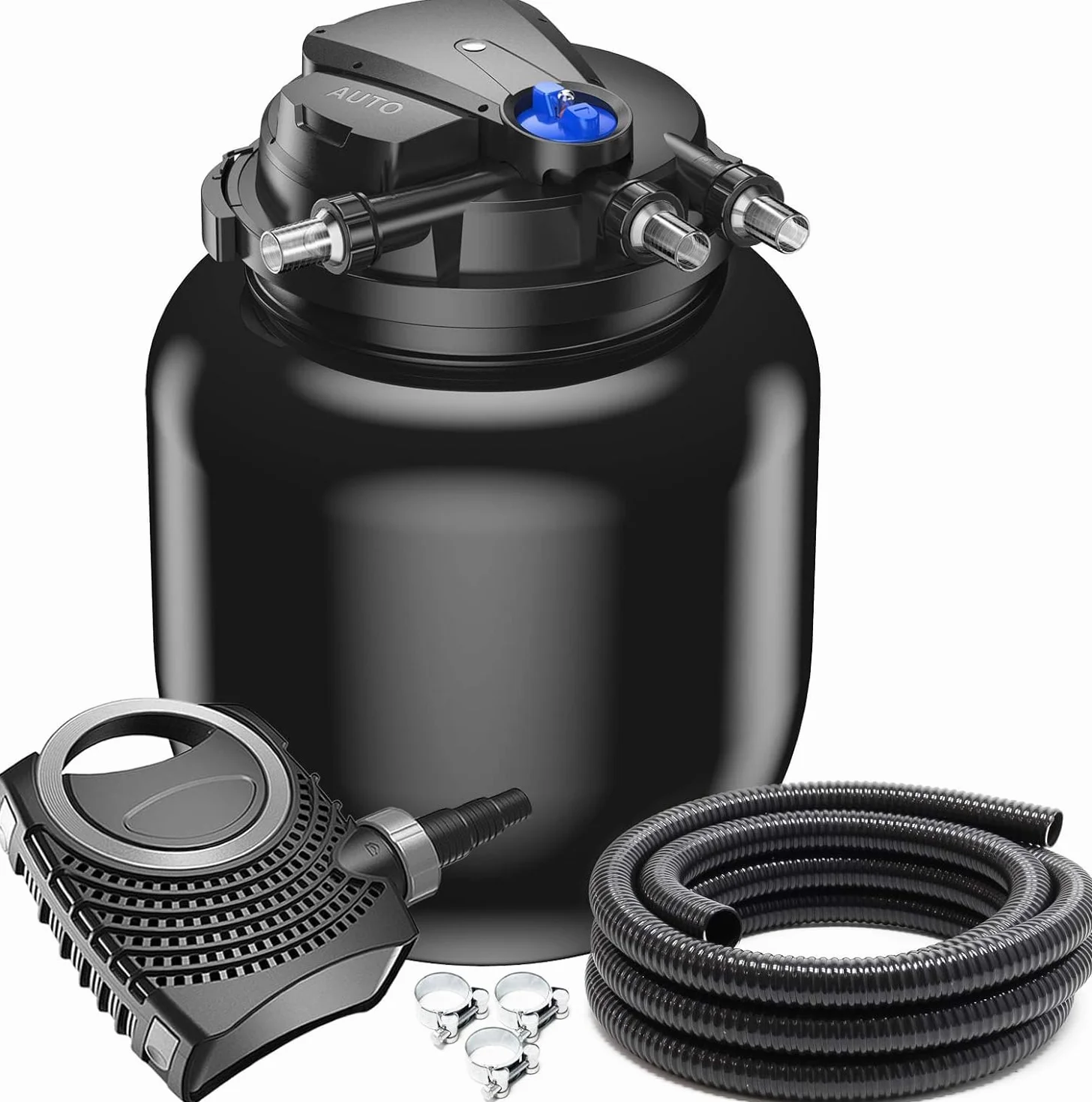 SunSun kit filtre de bassin à pression CPA-50000 100000L 55W lampe UV NEO12000 SuperECO pompe 12000l/h 100W 10m tuyau 38mm