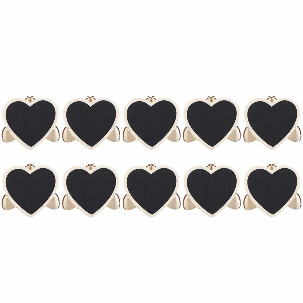 Tableau noir en forme de coeur Artisanat Décoration Mariage 10 pièces