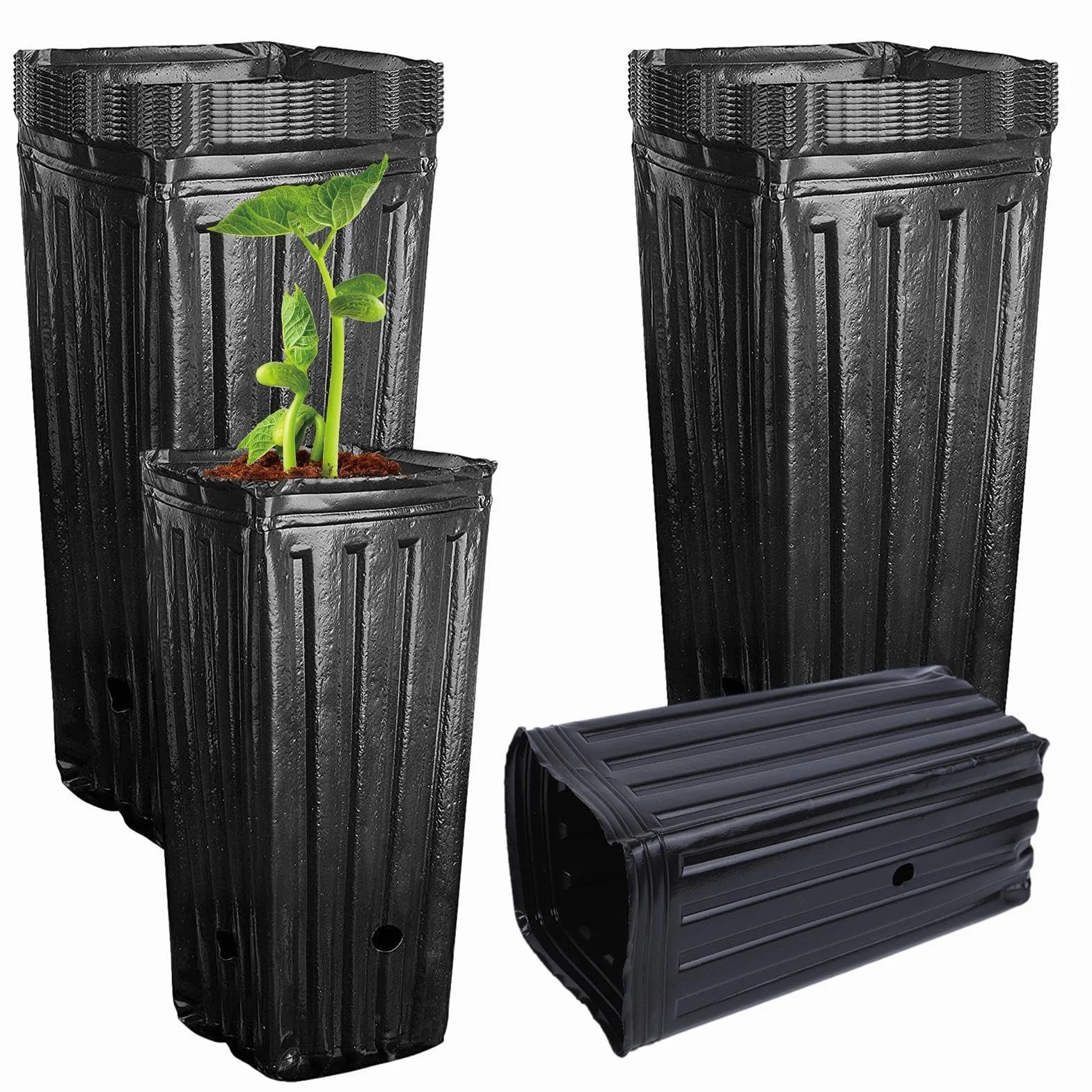 Godets pour Semis Tomates 20 Pièces Pot de Fleurs Plastique 20x10cm