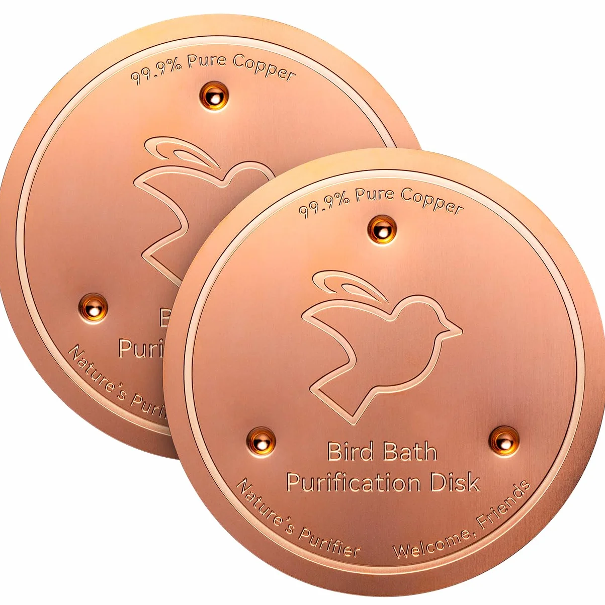 Mellbree Abreuvoir pour oiseaux Disque en cuivre 99,99% 0,6 mm