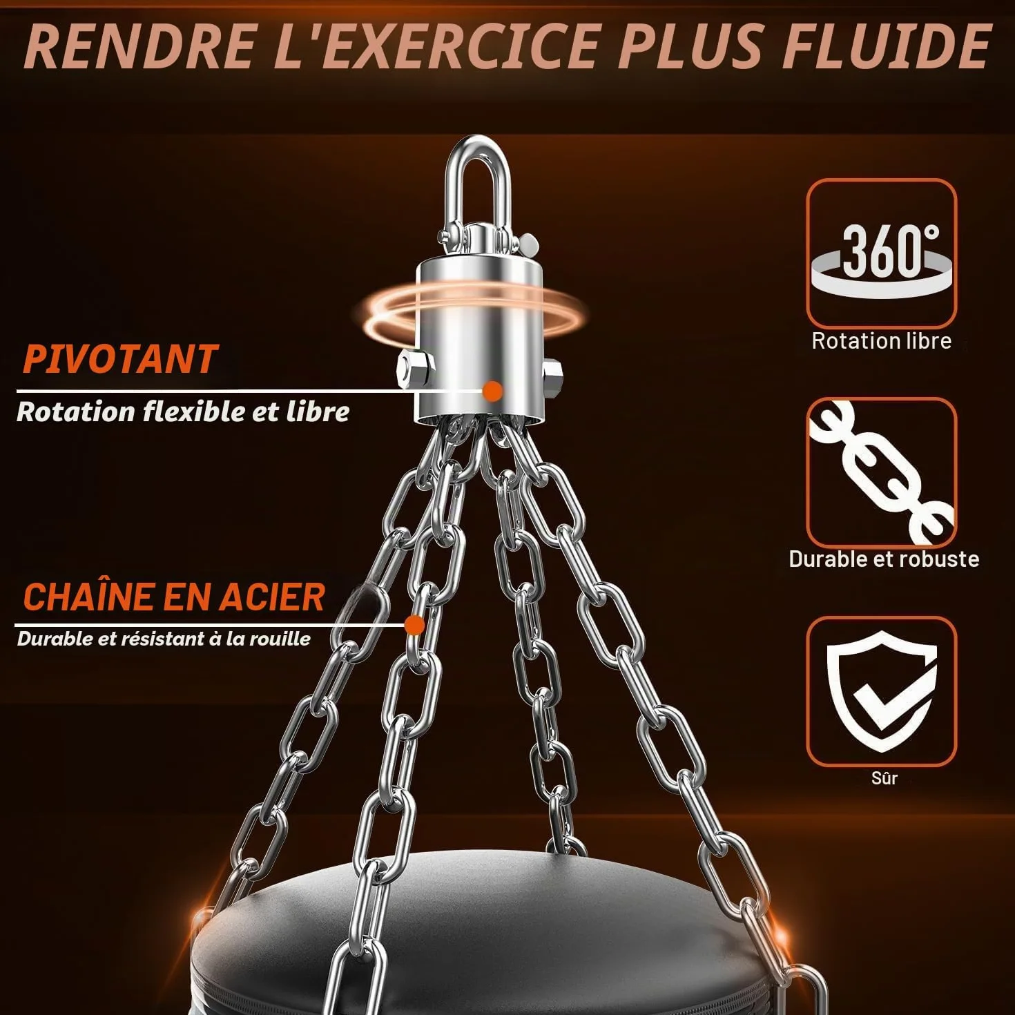 Sac de Frappe Adultes 120 cm Lourd - Kit avec Gants de Boxe 12 oz et Bandes de Main 5 m - pour Entraînement MMA, Karaté, Taekwondo, à Domicile ou en Salle de Sport - Non Rempli