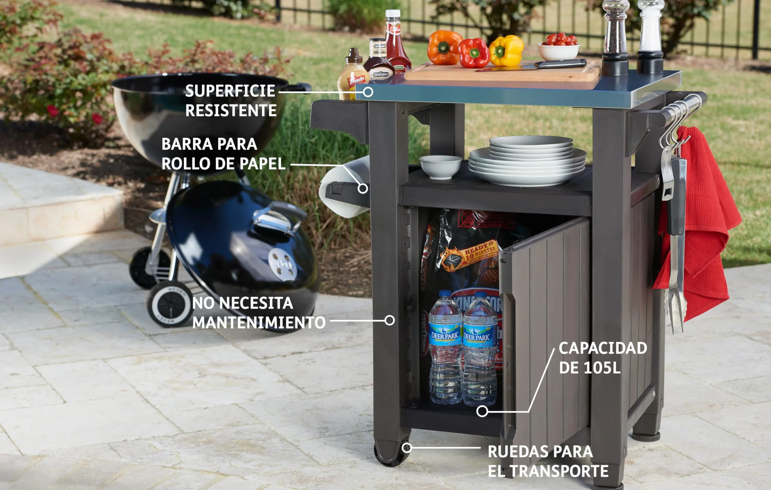 Keter Unity Mini desserte Barbecue 105 litrów