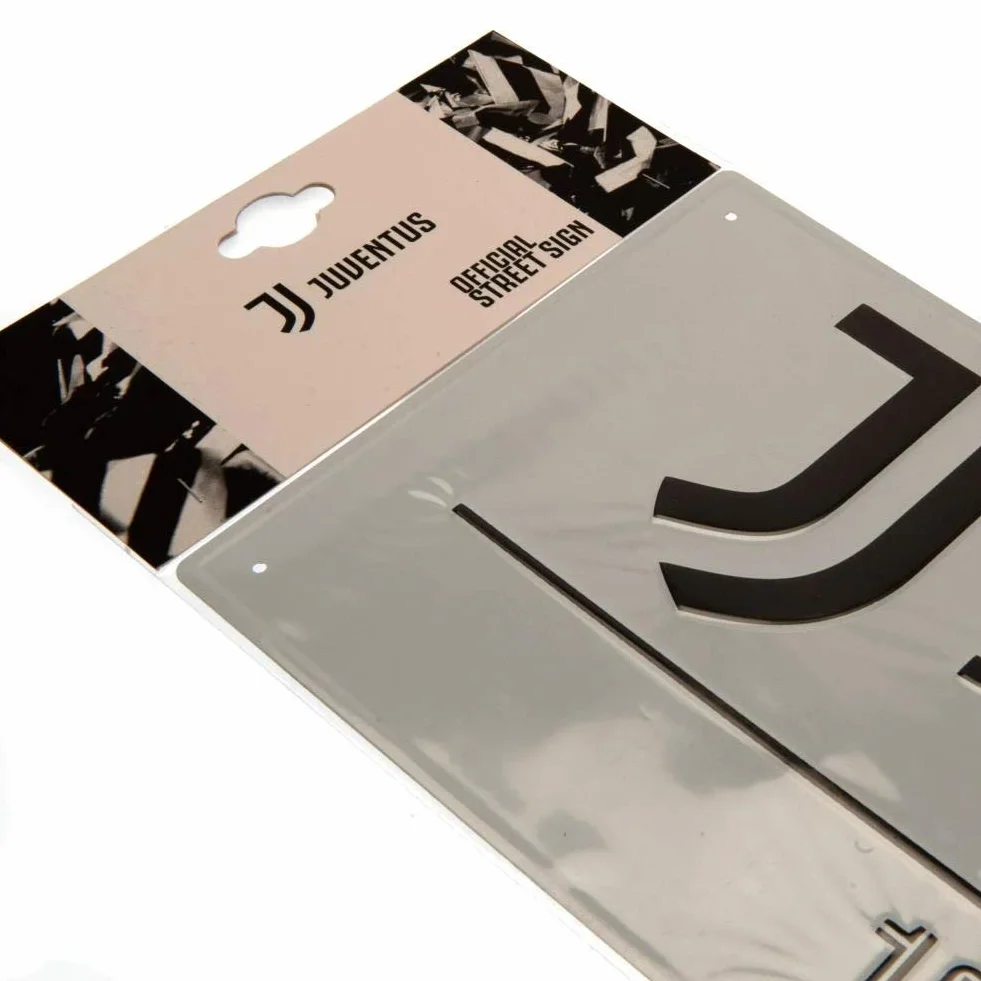 Club Licensed Juventus Street Sign - White (40cm x 18cm)