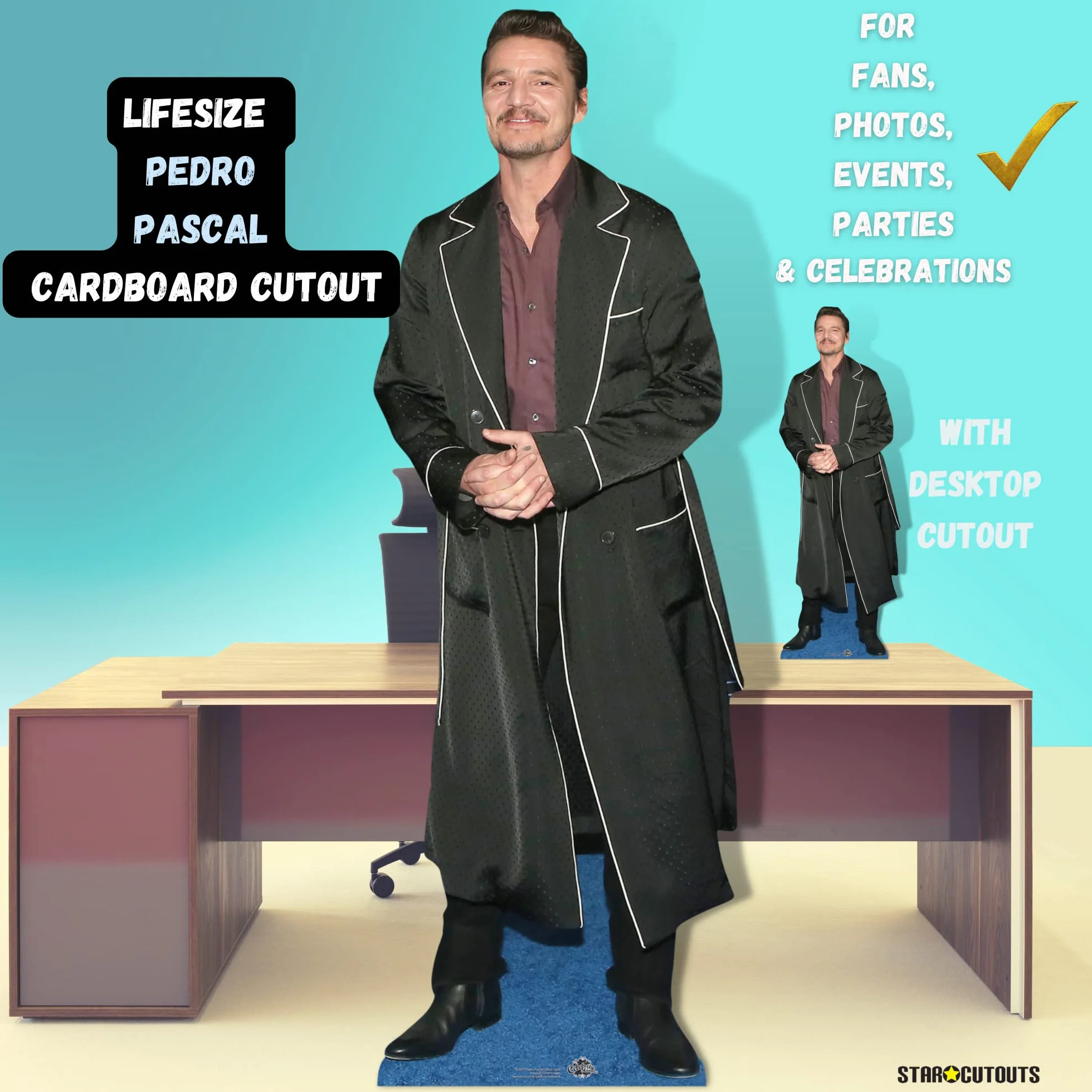 Pedro Pascal Star Cutouts CS1077 Découpe Carton Grandeur Nature
